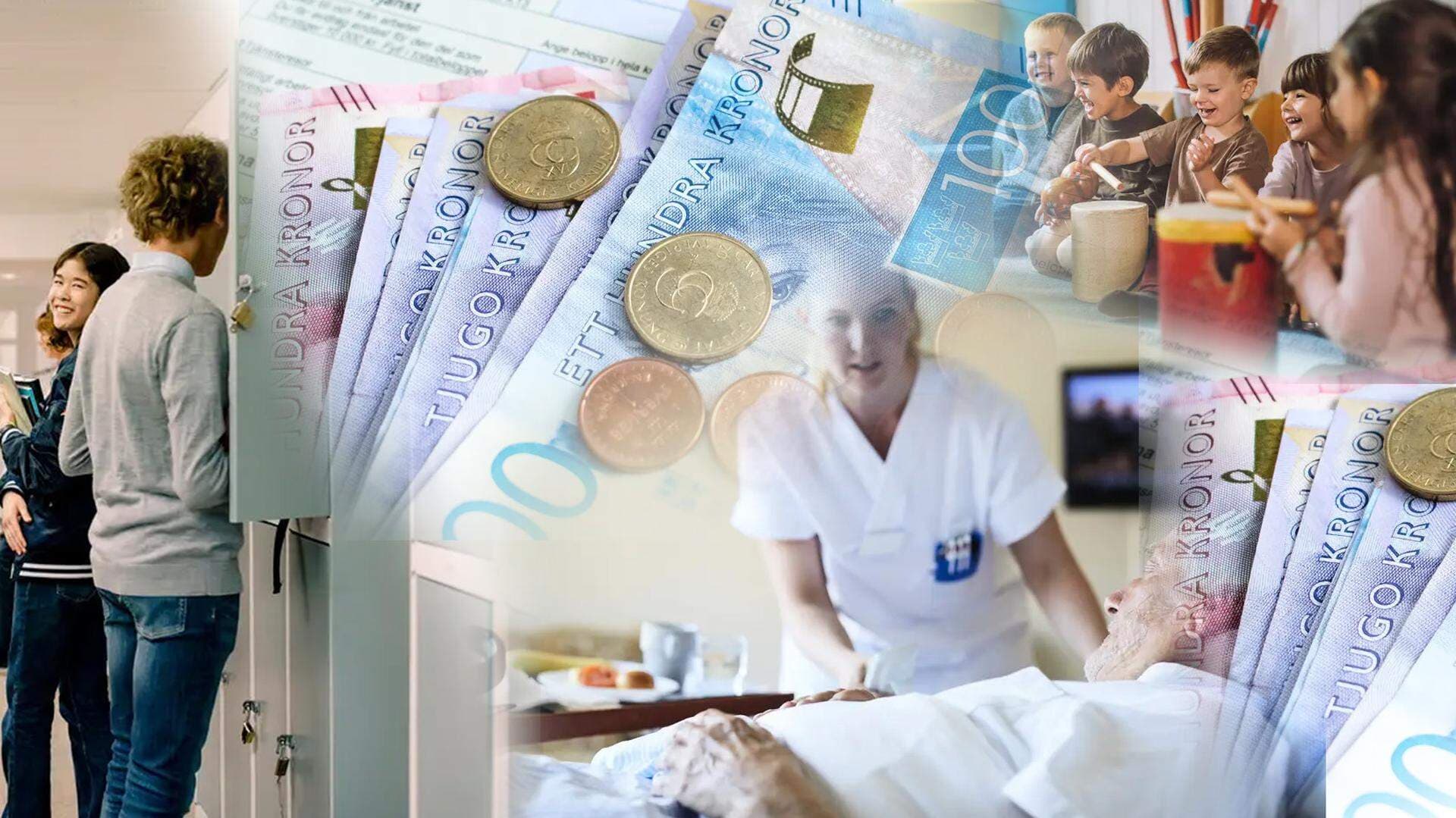 Bildkollage som symboliserar effektivare välfärd