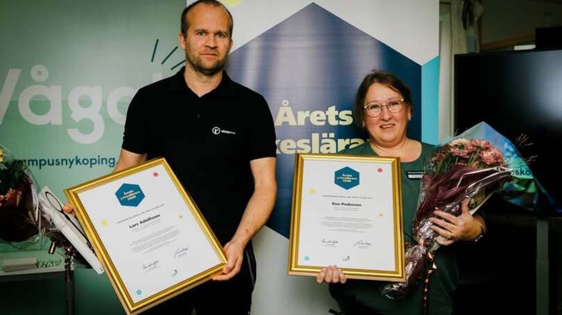 Eva pedersen och Lars Adolfsson årets yrkeslärare i Södermanland