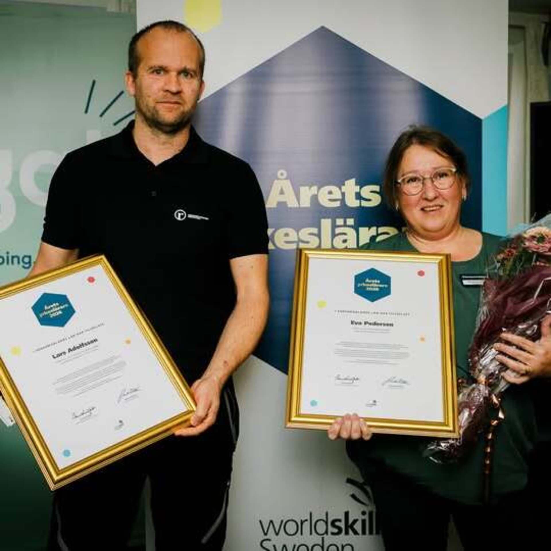 Eva pedersen och Lars Adolfsson årets yrkeslärare i Södermanland