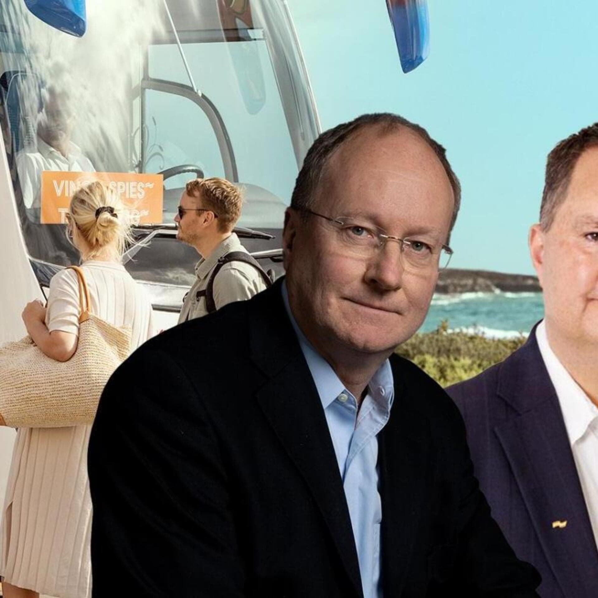 Didrik von Seth, generalsekreterare i Svenska Resebranschföreningen, och Claes Pellvik, kommunikationschef på Ving,