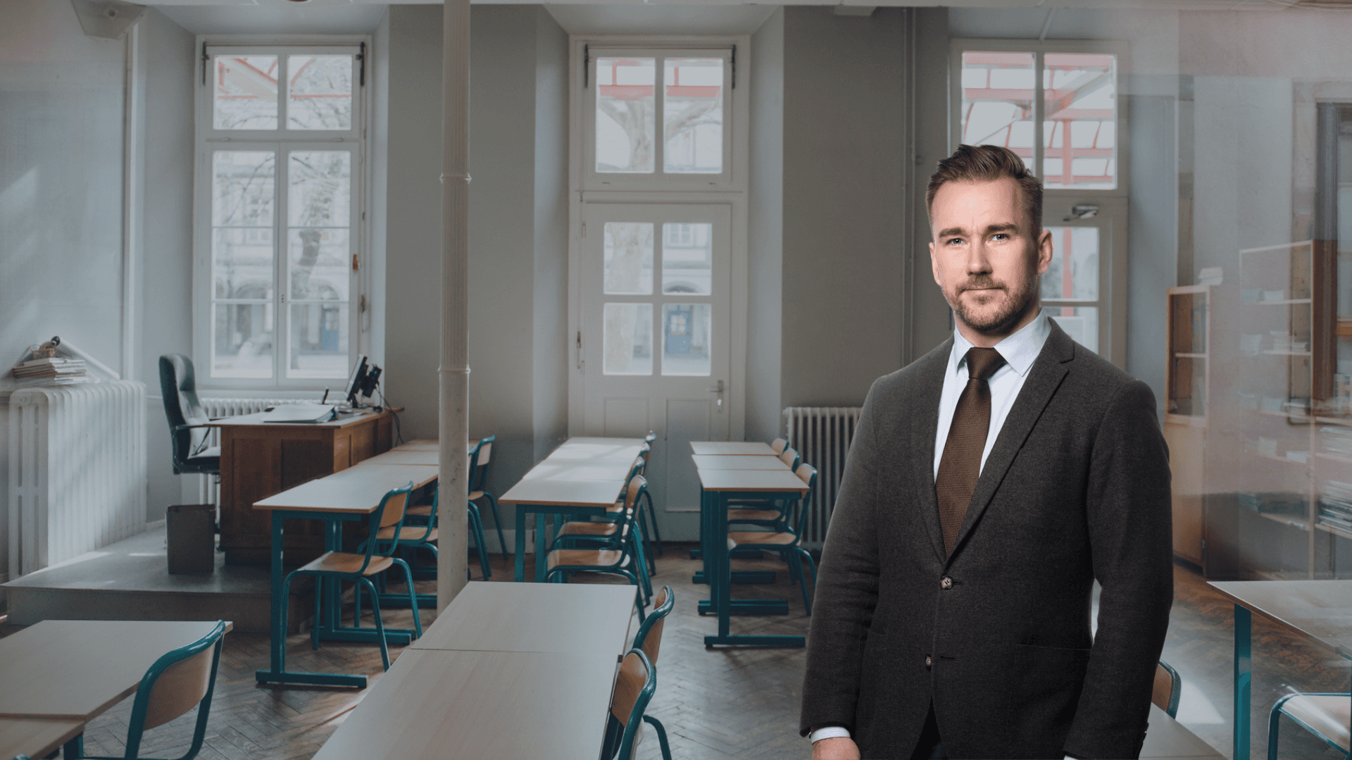 Klassrum och Kristian Ryberg