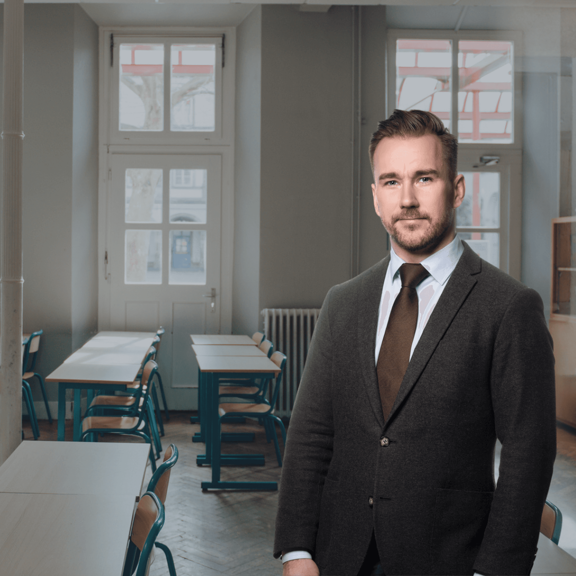 Klassrum och Kristian Ryberg