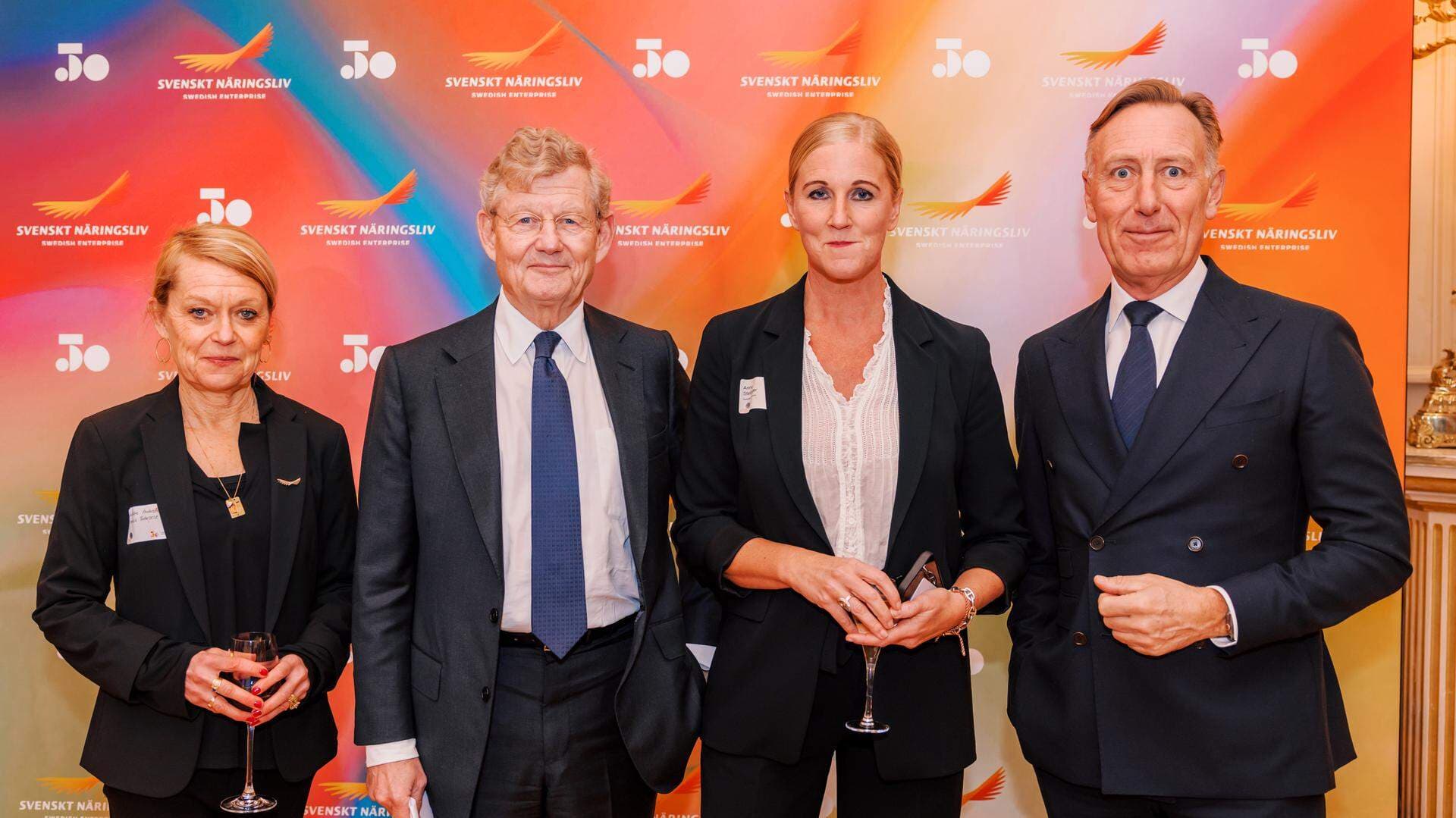 Charlotte Andersdotter, Jacob Wallenberg, Anna Stellinger och Svenskt Näringslivs vd Jan-Olof Jacke.