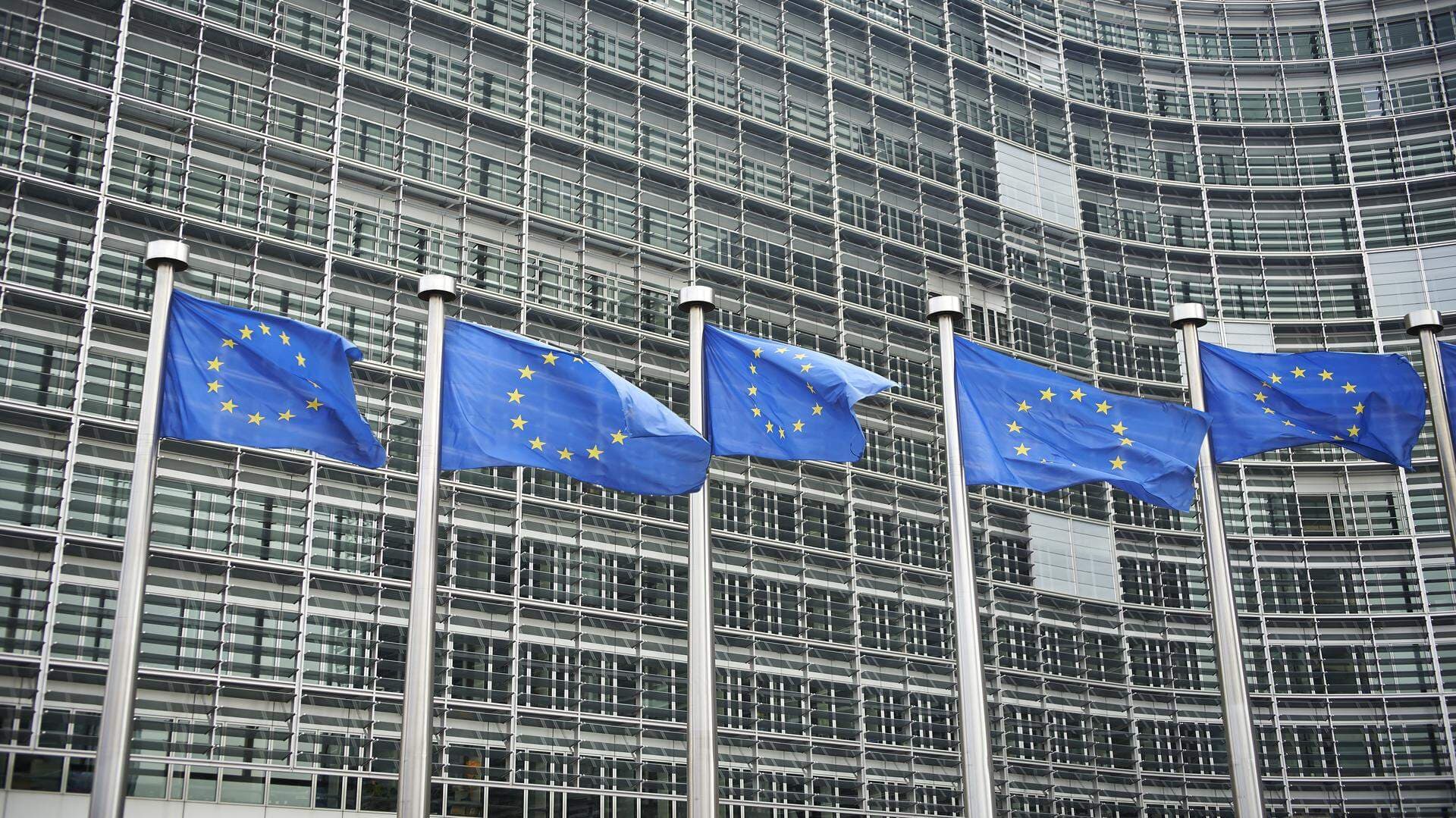EU-flaggor i Bryssel