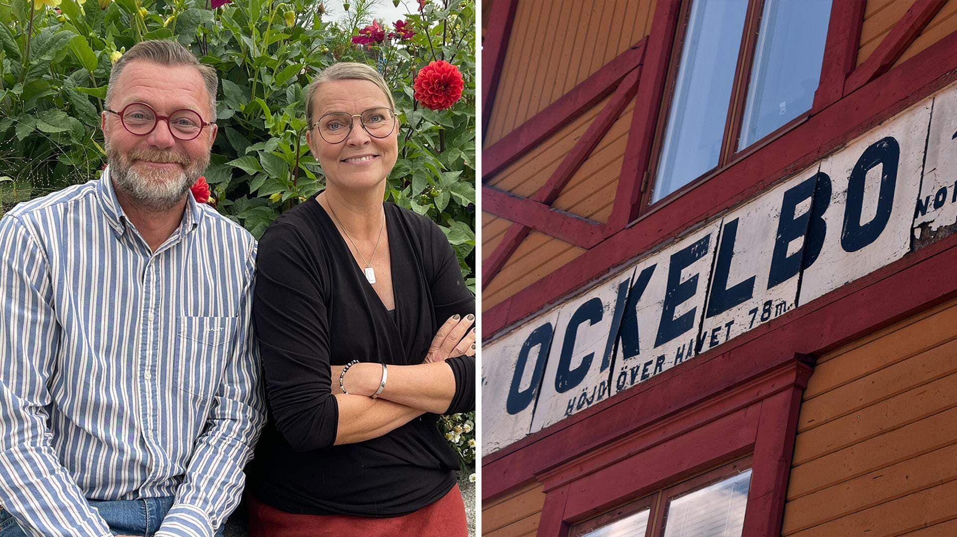 Magnus Jonsson, (S) kommunstyrelsens ordförande i Ockelbo och näringslivschefen Mimmi Ekström.