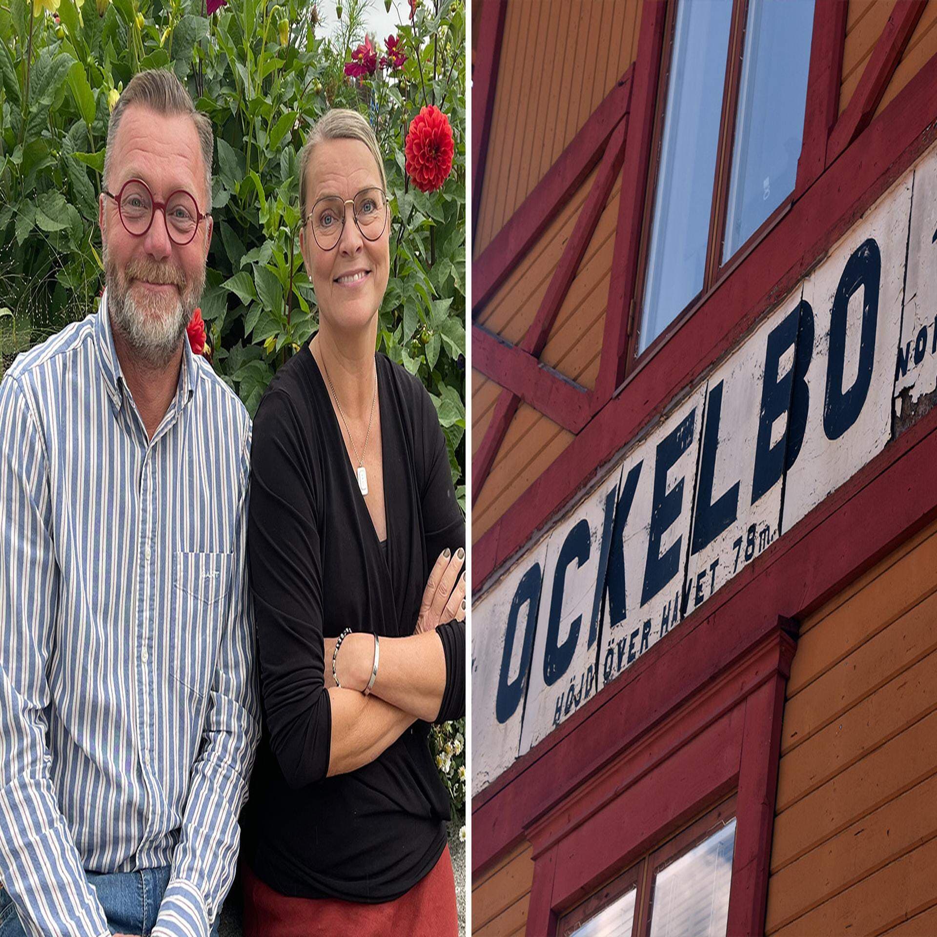 Magnus Jonsson, (S) kommunstyrelsens ordförande i Ockelbo och näringslivschefen Mimmi Ekström.