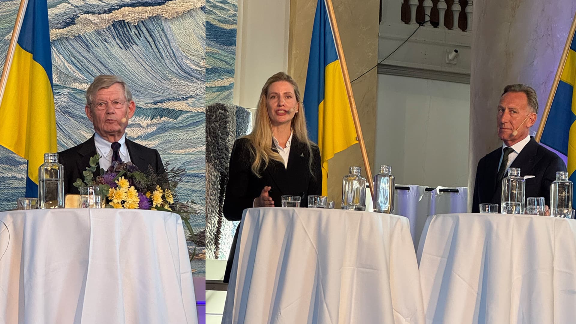 Jacob Wallenberg, Ukrainas ambassadör till Sverige Svitlana Zalisjtjuk och Jan-Olof Jacke