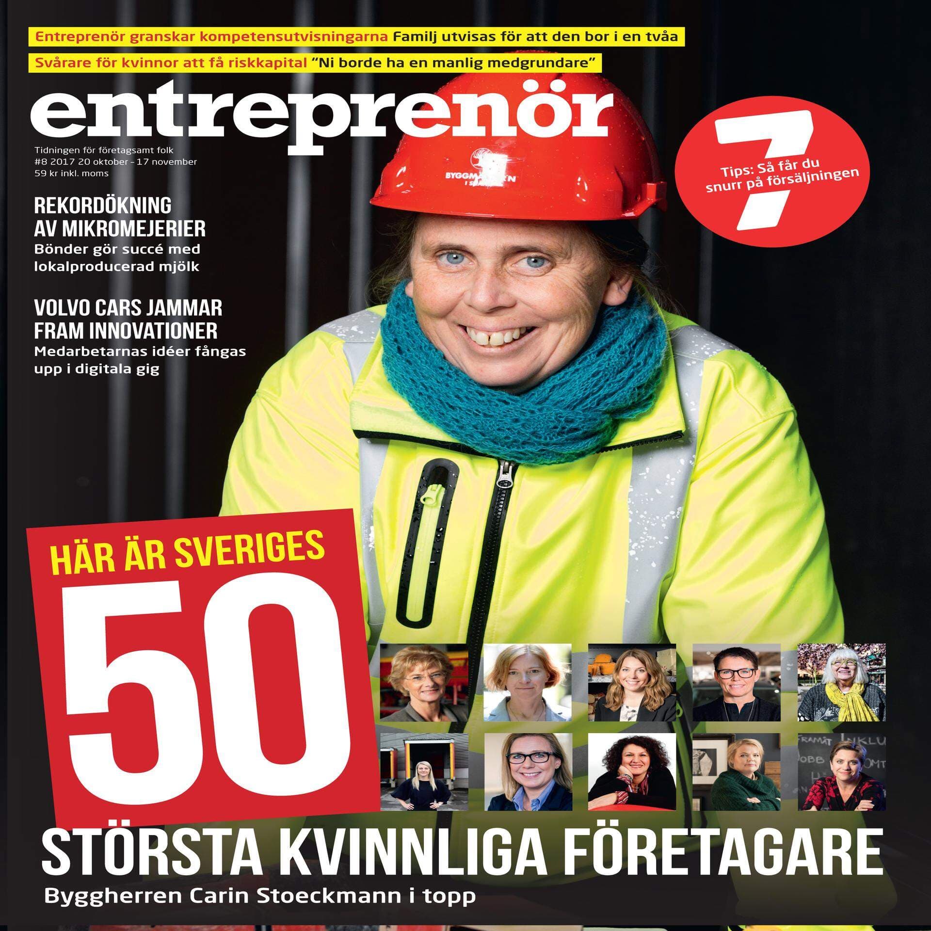 Omslag Entreprenör nr. 8 2017