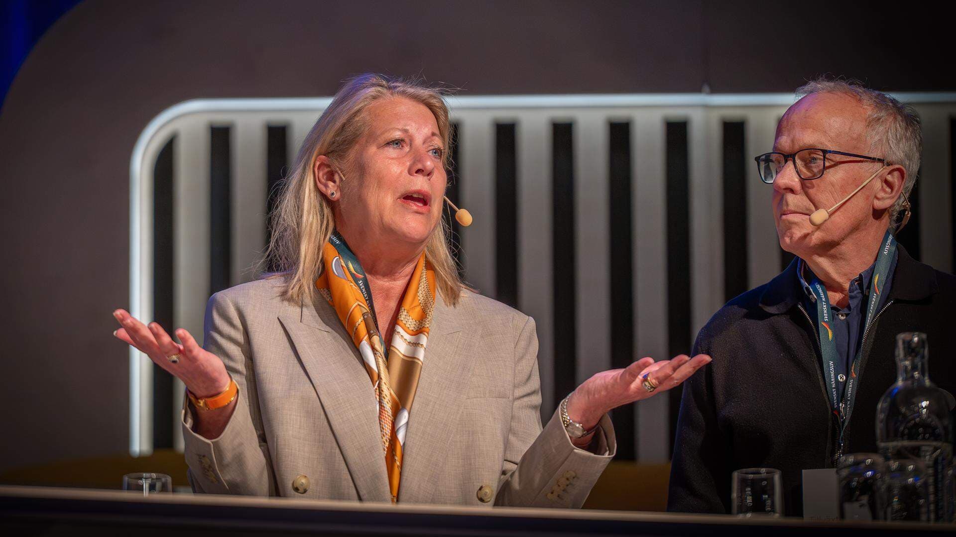 Catarina Elmsäter-Swärd, vd Byggföretagen och Jan Johansson, projektledare Karlstads kommun.