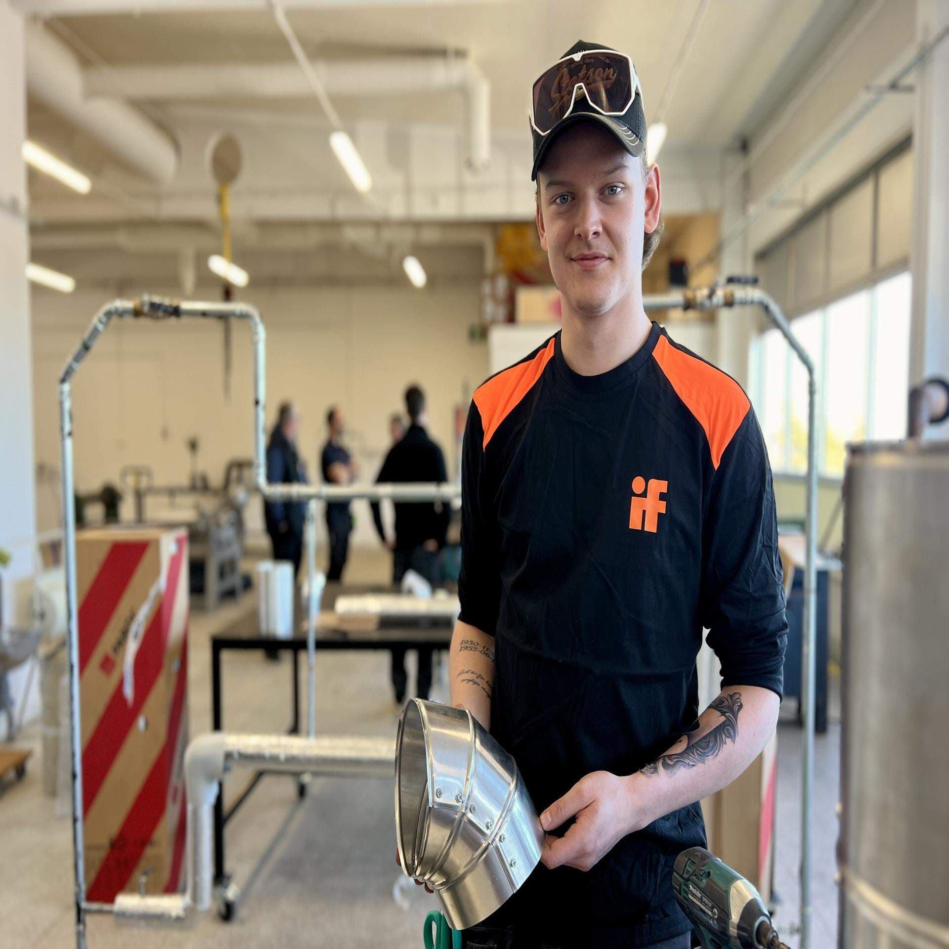 Edvin Tholin lärling på Bilfinger Sweden