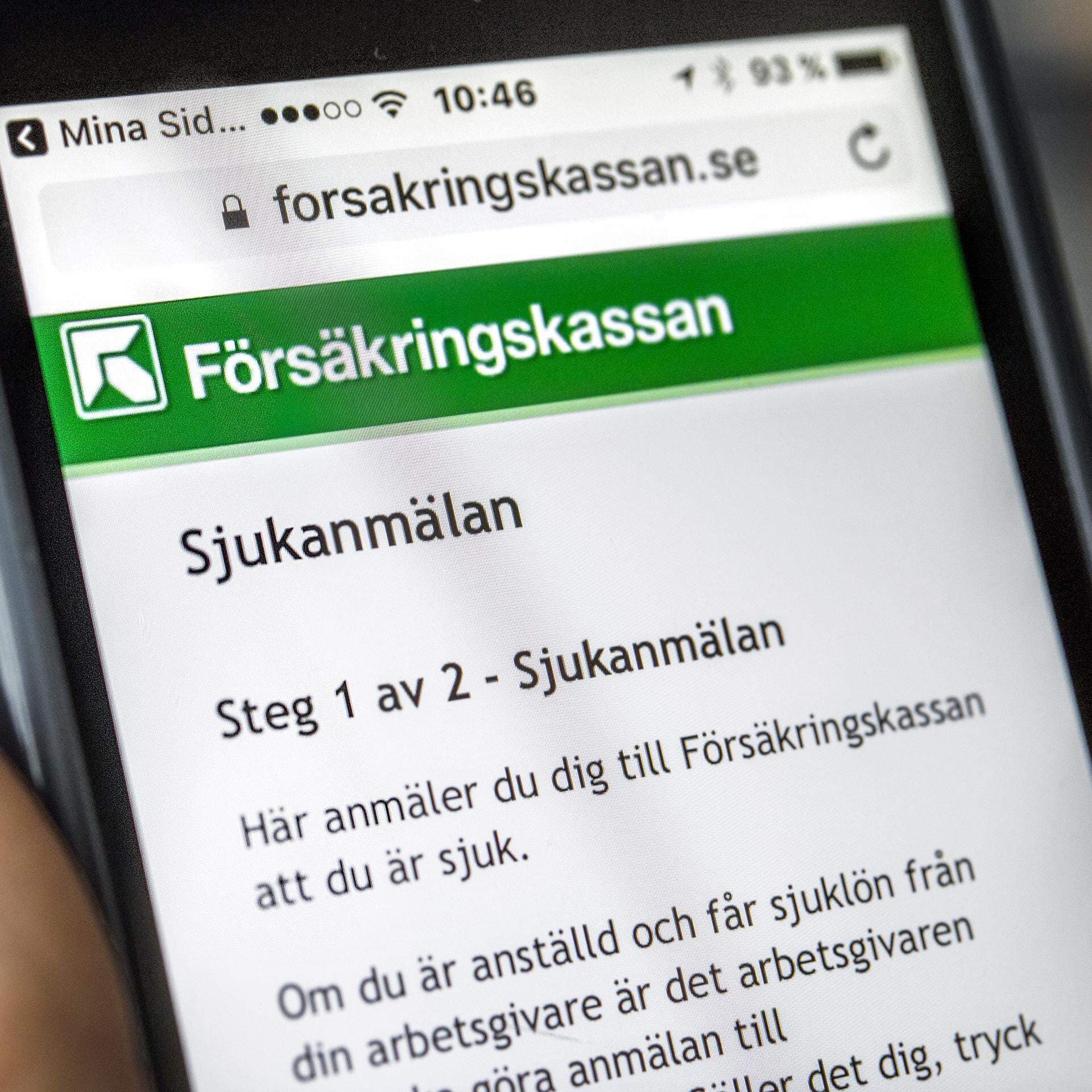 Sjukanmälan hos Försäkringskassan
