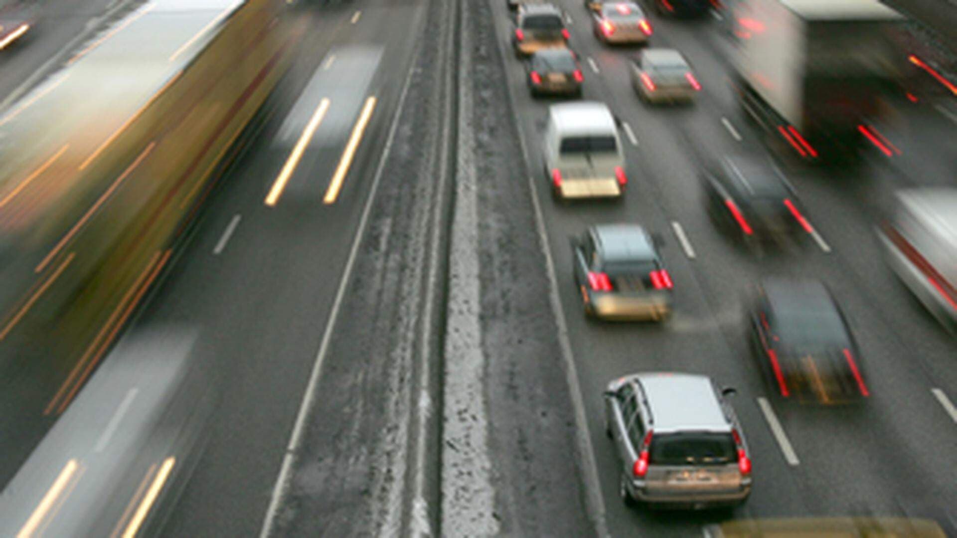 Motorväg i rusningstid.