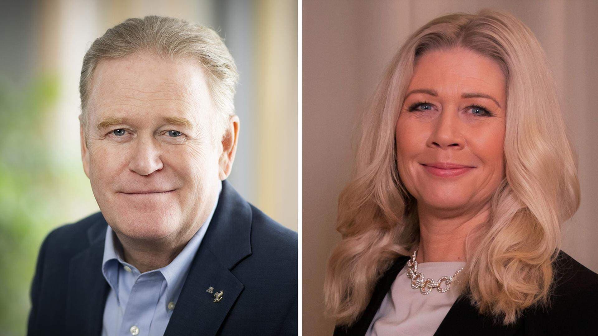 Tony Ring (M), kommunstyrelsens ordförande i Karlskoga och Anna Posth, näringslivschef.