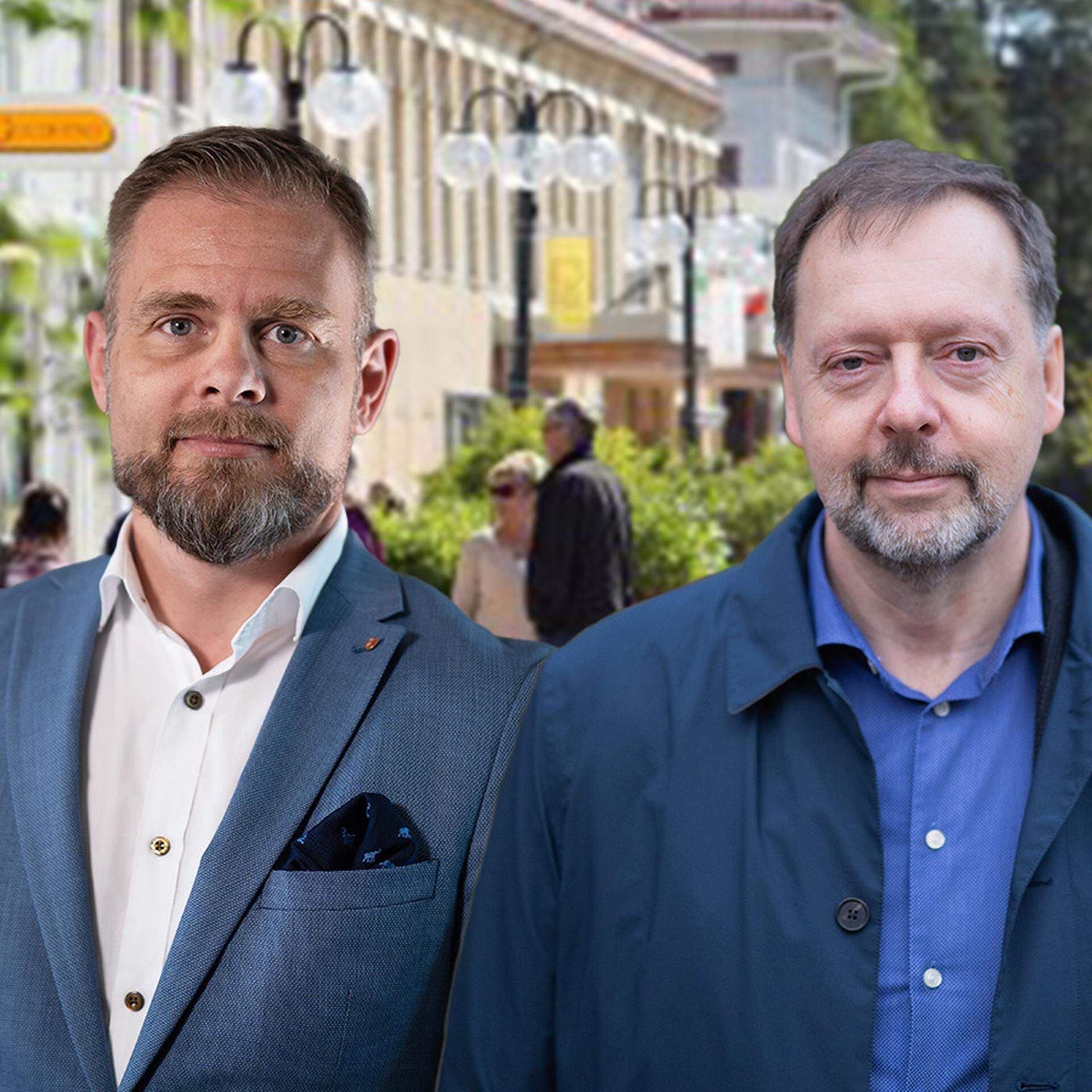 Roland Sjögren (KD), kommunstyrelsens ordförande i Lycksele, Johan Lundgren, kommundirektör i Svedala och Erik Stoy (M), kommunstyrelsens ordförande i Svedala.