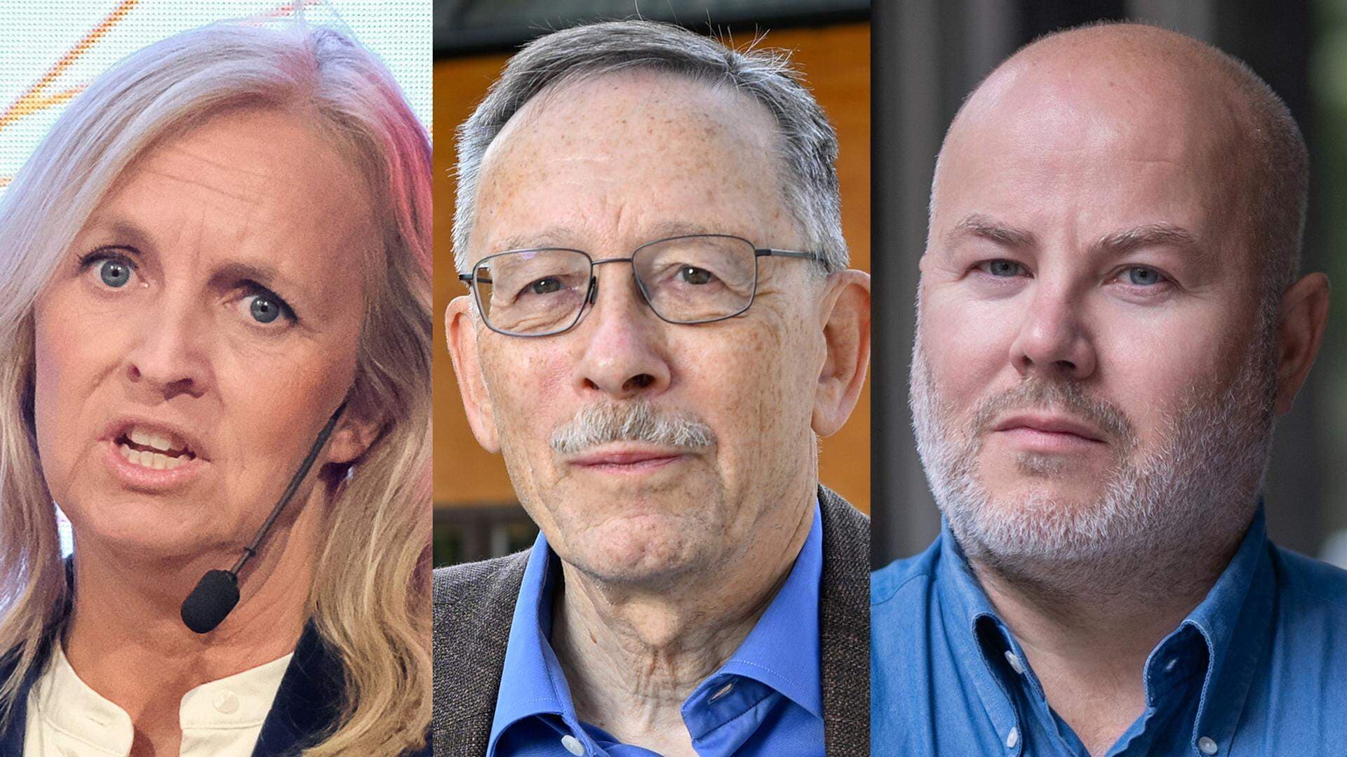 Alexandra Stråberg, chefekonom på Länsförsäkringar, Sven-Olov Daunfeldt, chefsekonom, och Lars Calmfors, professor i ekonomi.