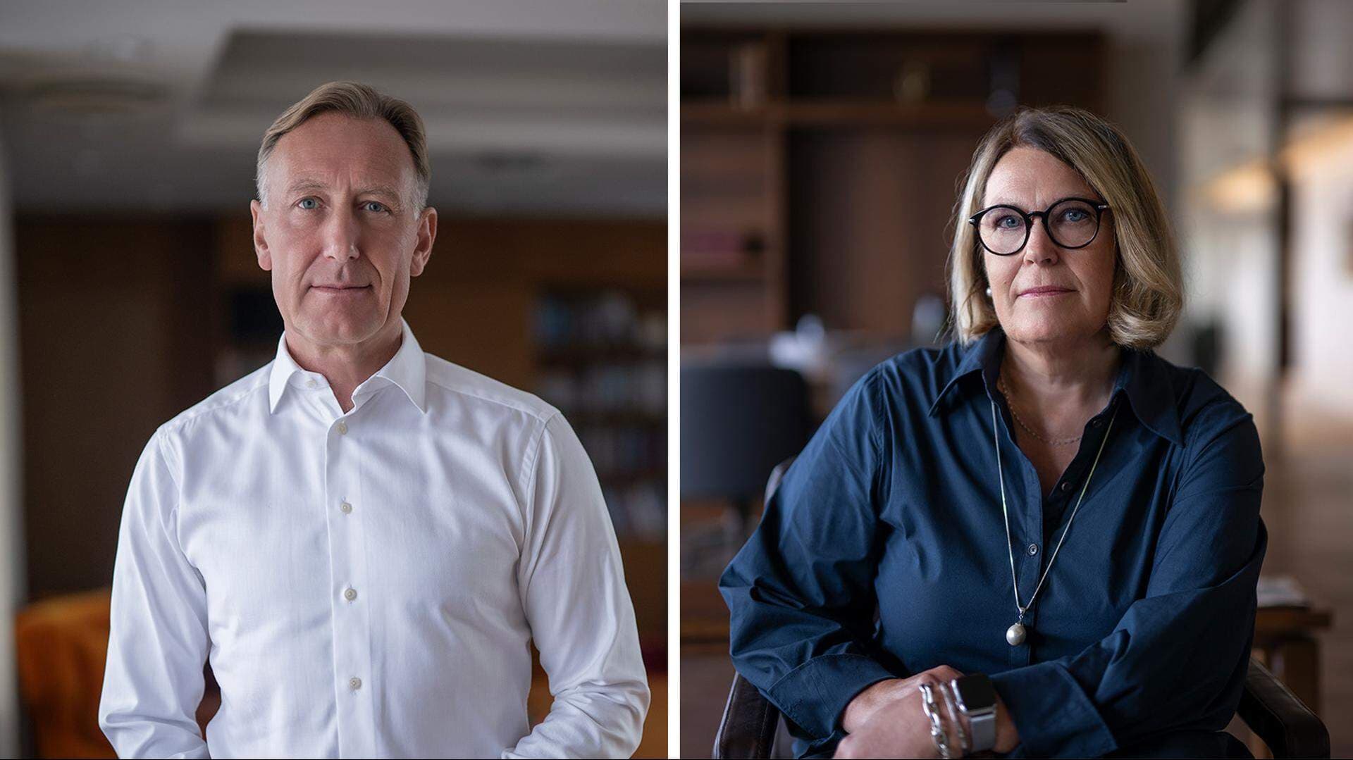 Jan-Olof Jacke, vd, Karin Johansson, vice vd Svenskt Näringsliv.