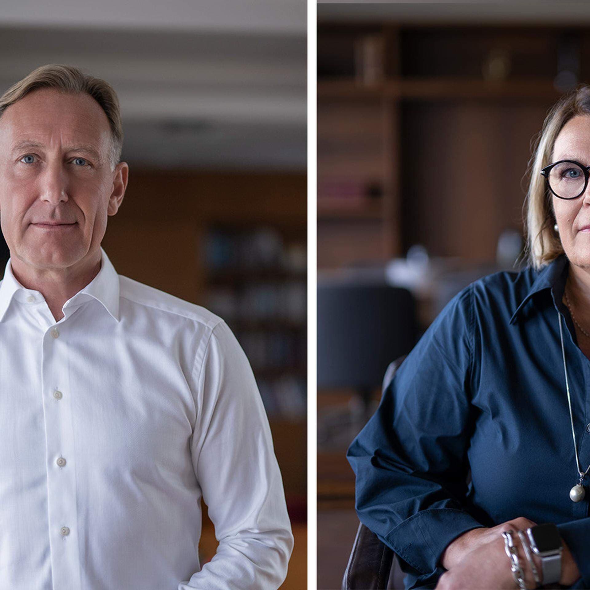 Jan-Olof Jacke, vd, Karin Johansson, vice vd Svenskt Näringsliv.