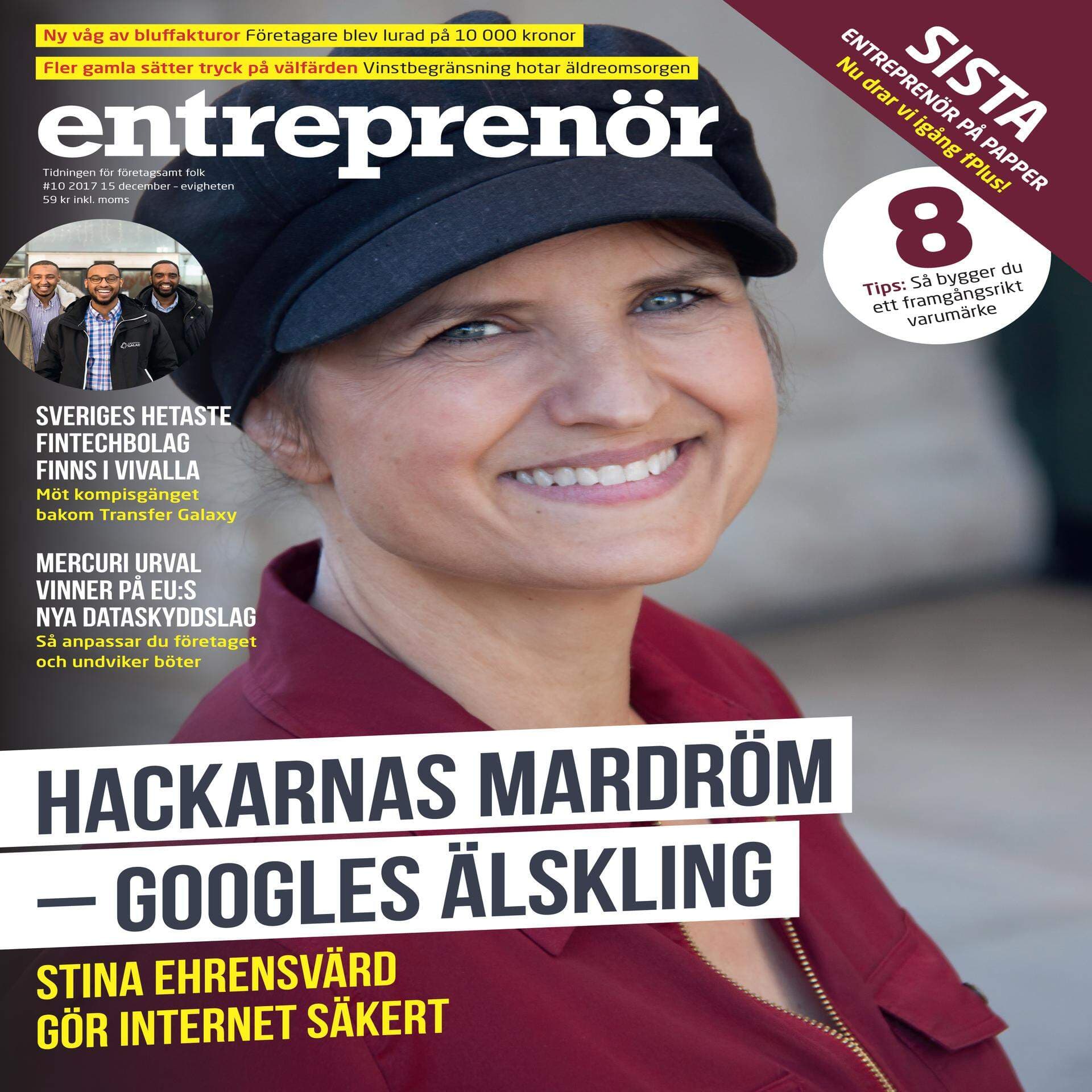 Omslag tidningen Entreprenör nr 10 2017.
