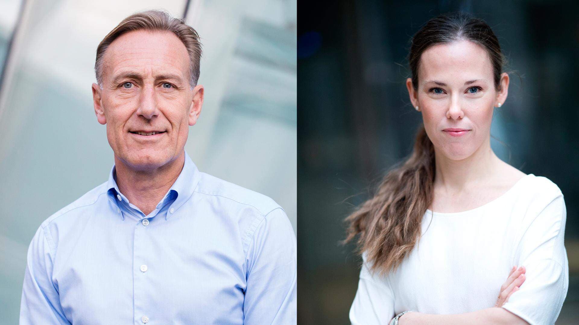 Svenskt Näringslivs vd Jan-Olof Jacke och Nordeas analyschef Susanne Spector.