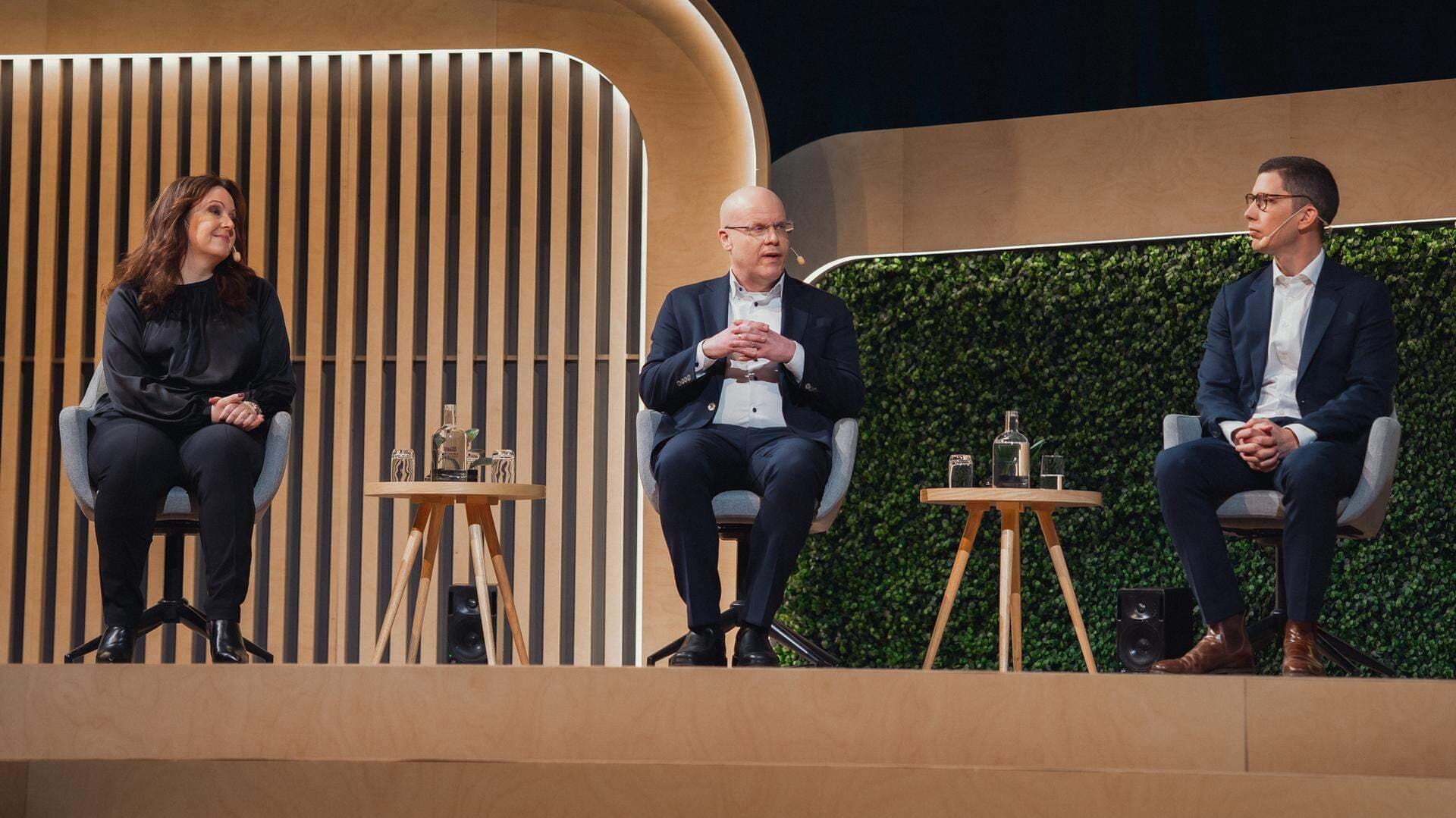 Anna Borg, vd för elproducenten Vattenfall, Tobias Hansson, vd för Hitachi Energy, Claes Westerlind, vd för NKT.