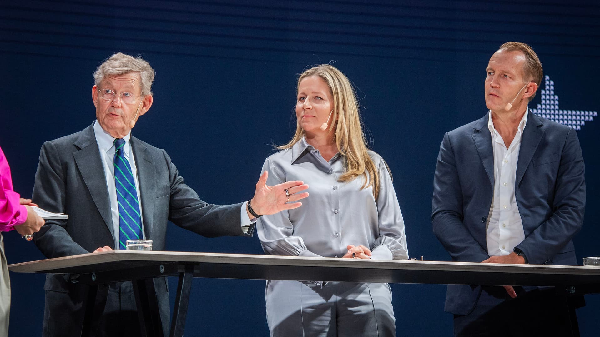 Jacob Wallenberg ordförande, Cristina Stenbeck, ordförande Kinnevik och Per Franzén, vd på EQT.