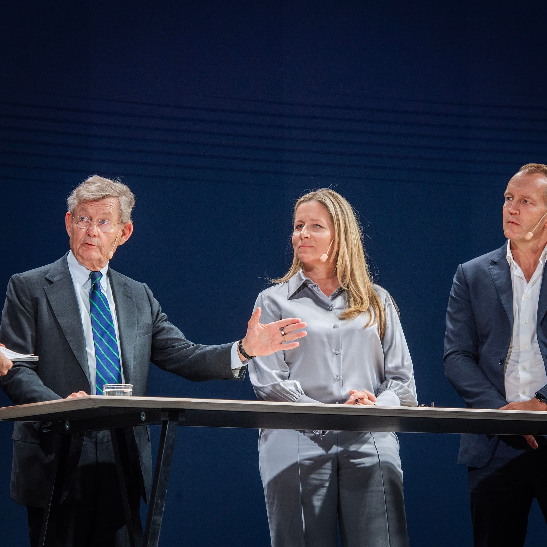 Jacob Wallenberg ordförande, Cristina Stenbeck, ordförande Kinnevik och Per Franzén, vd på EQT.
