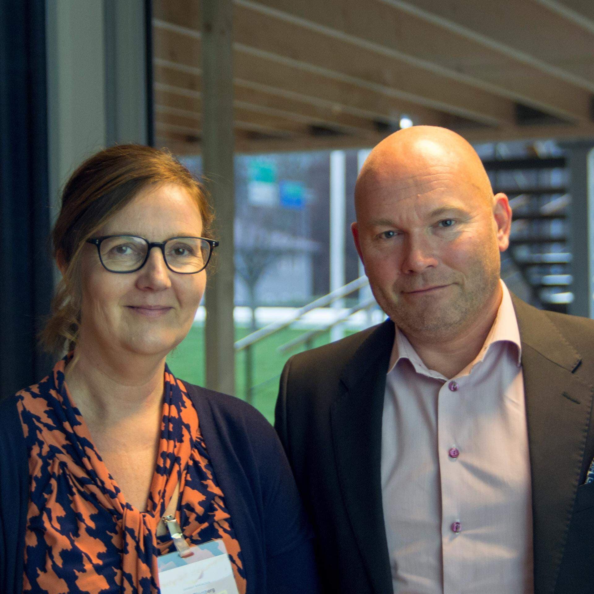 Åsa Blomberg, Finfa, och Ambjörn Wahlberg, Grafiska företagen och TMF