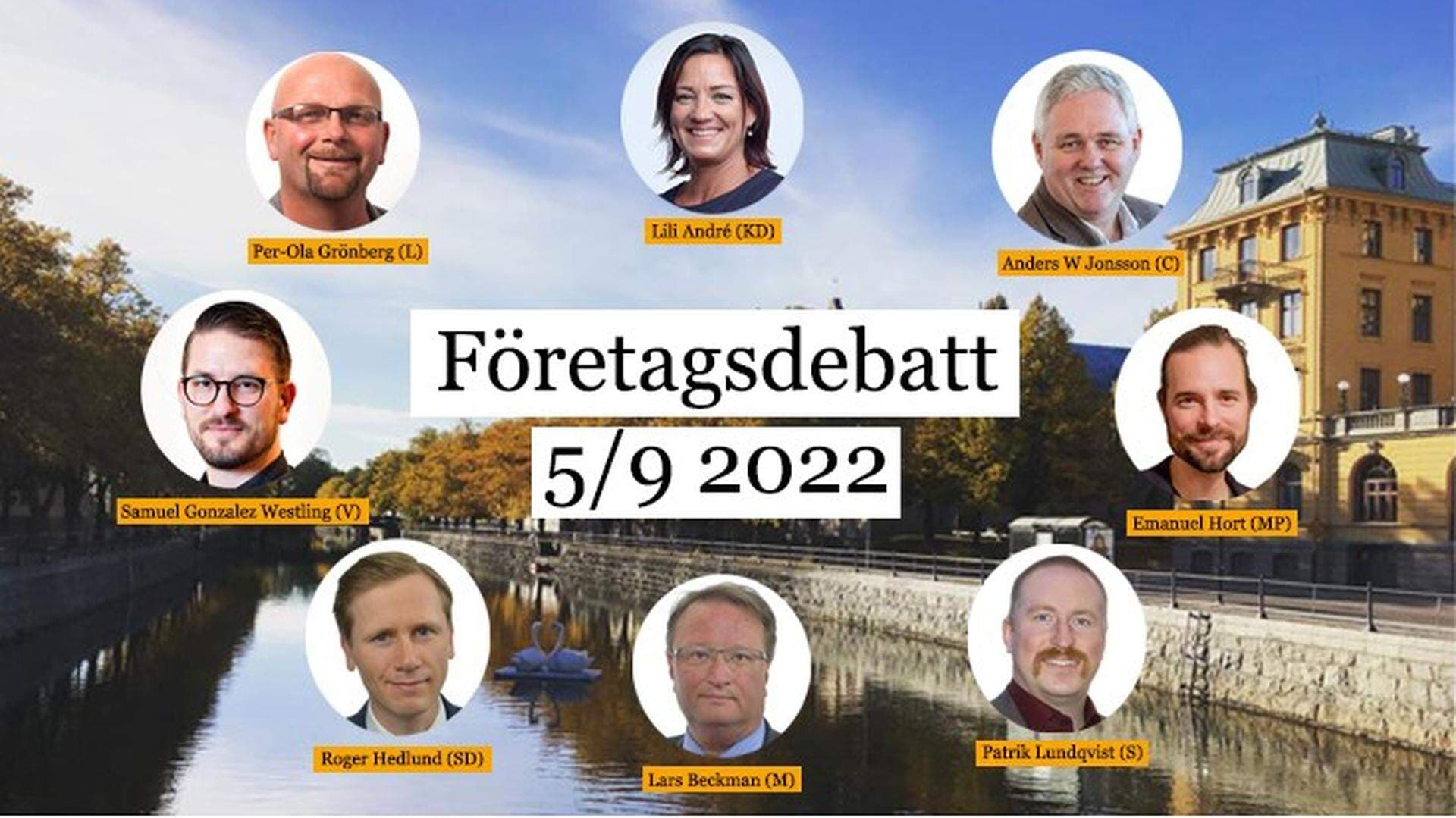 Samtliga politiker som deltar i debatten