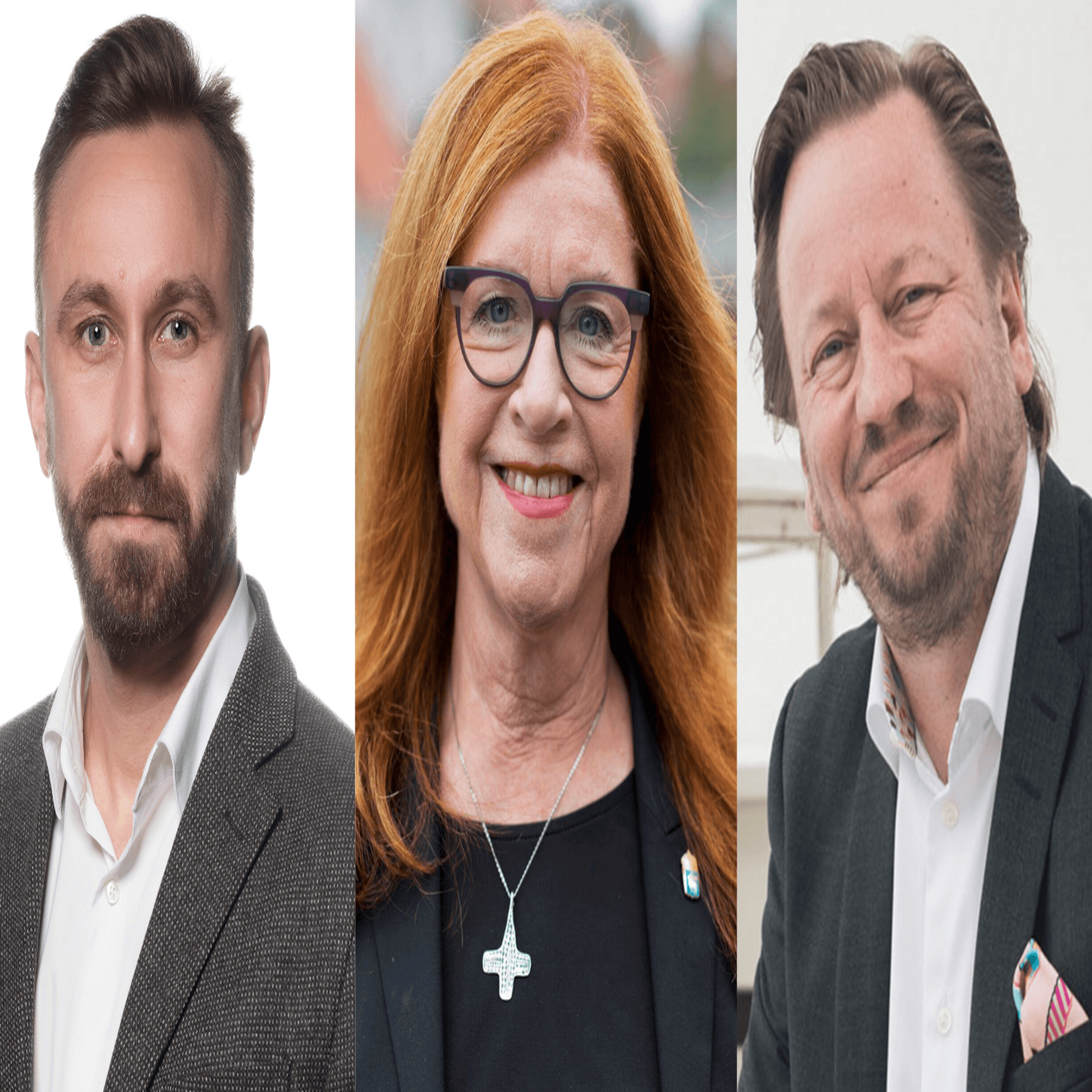 Olle Karstorp, regionchef Svenskt Näringsliv Gotland, Cecilia Schelin Seidegård, ordförande Tillväxt Gotland, Johan Gate, ordförande Företagarna Gotland