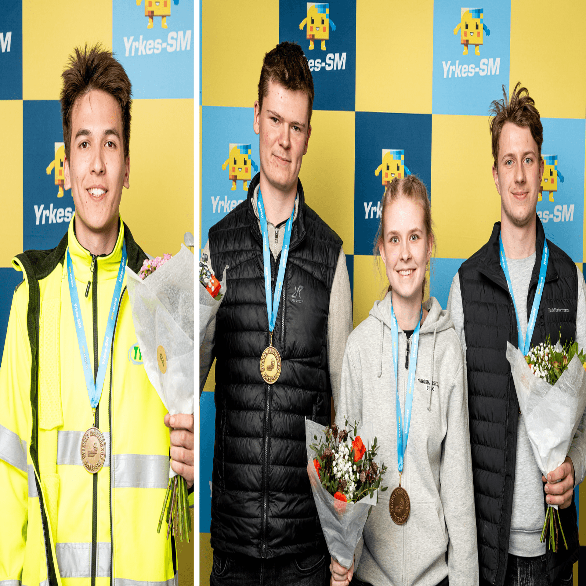 Kalle Svensson, Anton Broqvist, Emil Karlsson och Tekla Söderstjärna