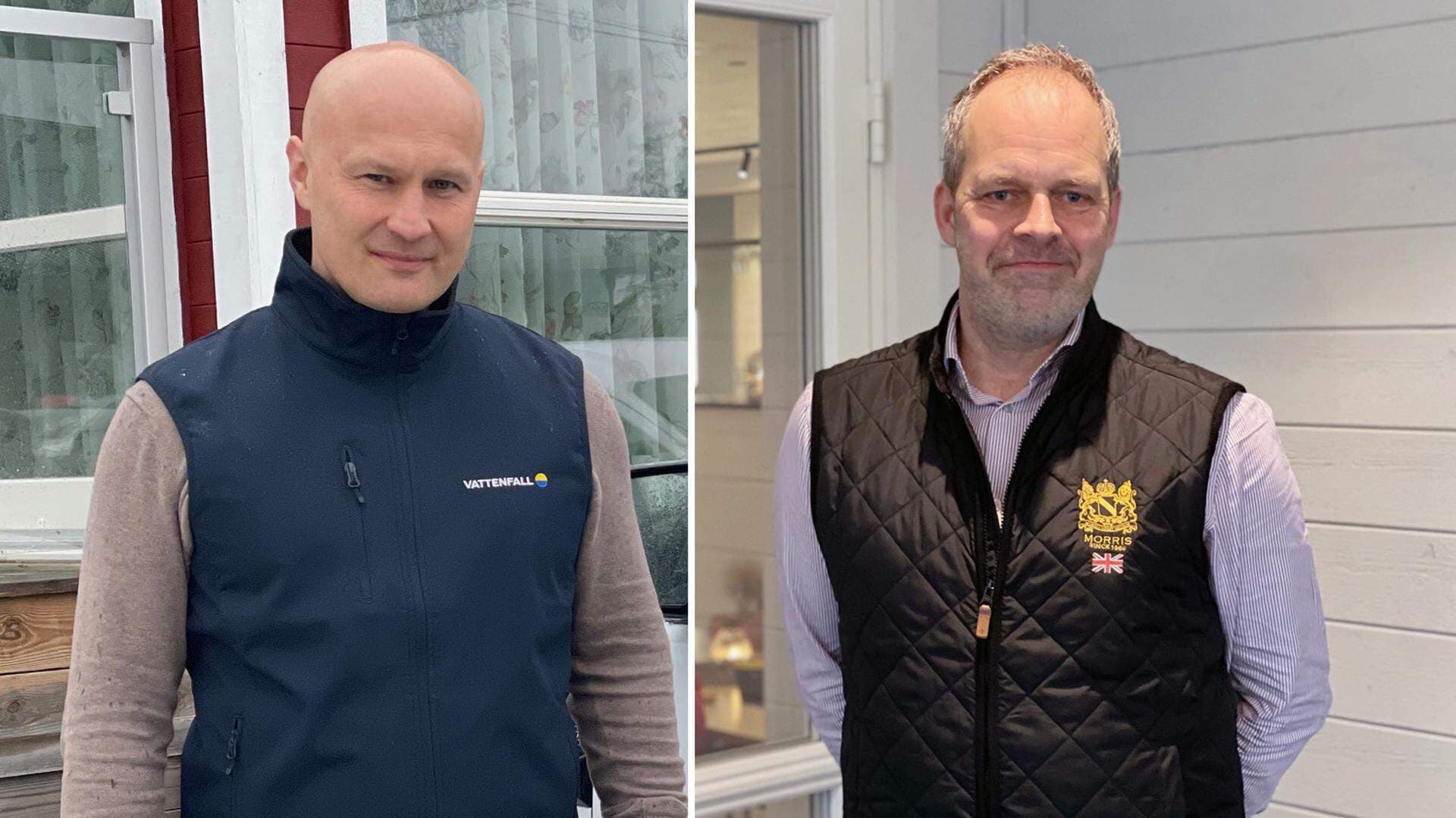 Björn Jarme, chef för region- och stamnätunderhåll på Vattenfall Services Nordic AB och Mikael Carlsén, ägare och vd på Åsbro Kursgård
