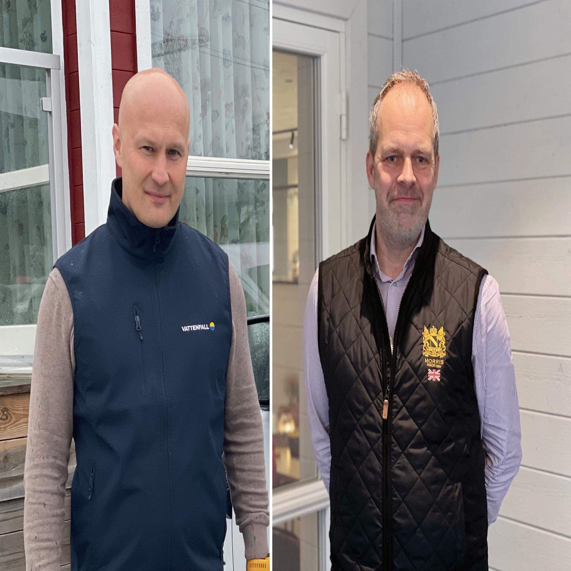 Björn Jarme, chef för region- och stamnätunderhåll på Vattenfall Services Nordic AB och Mikael Carlsén, ägare och vd på Åsbro Kursgård