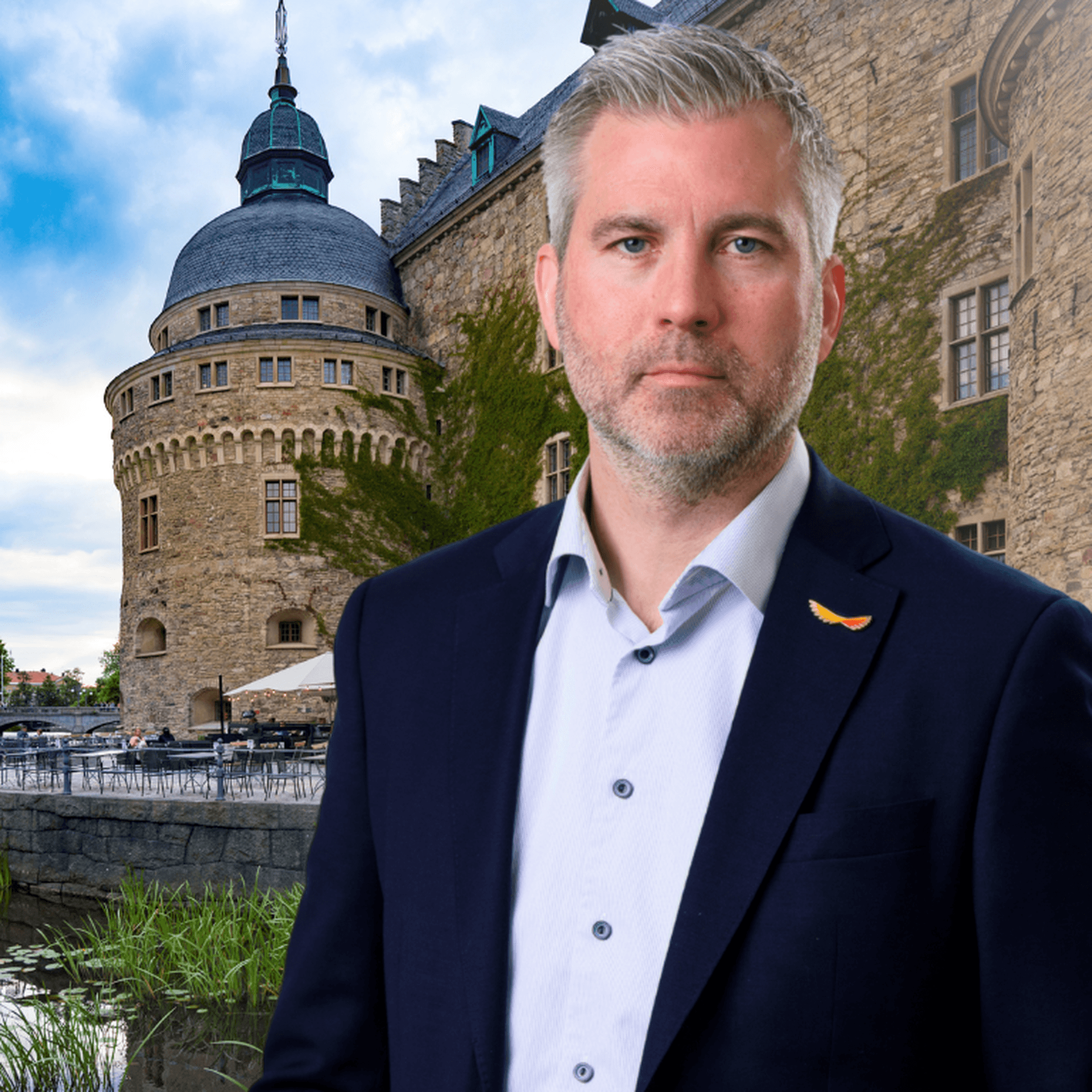 Bildkollage: Karl Hulterström och Örebro slott