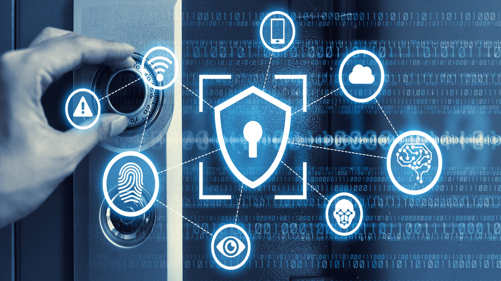 kollage symboler säkerhet