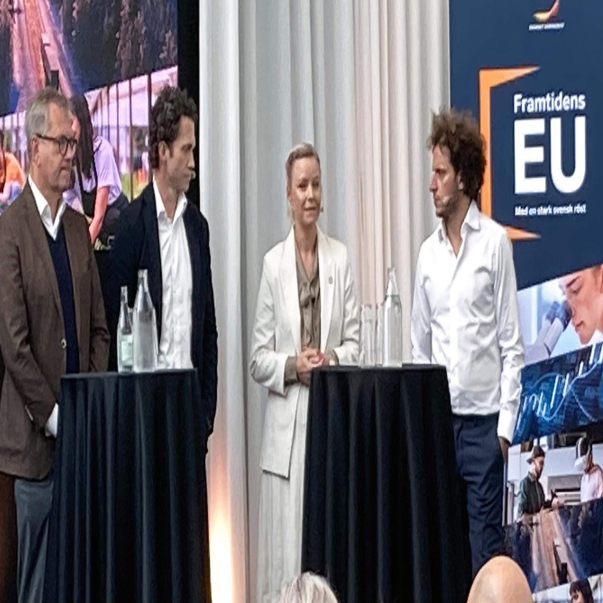 Tom Erixon, ordförande och vd Alfa Laval, Jonas Gustavsson, vd Afry, Sara Lindmark, vd Together Tech, och Sadoo Iskandarani, grundare Tamini och Laziza.