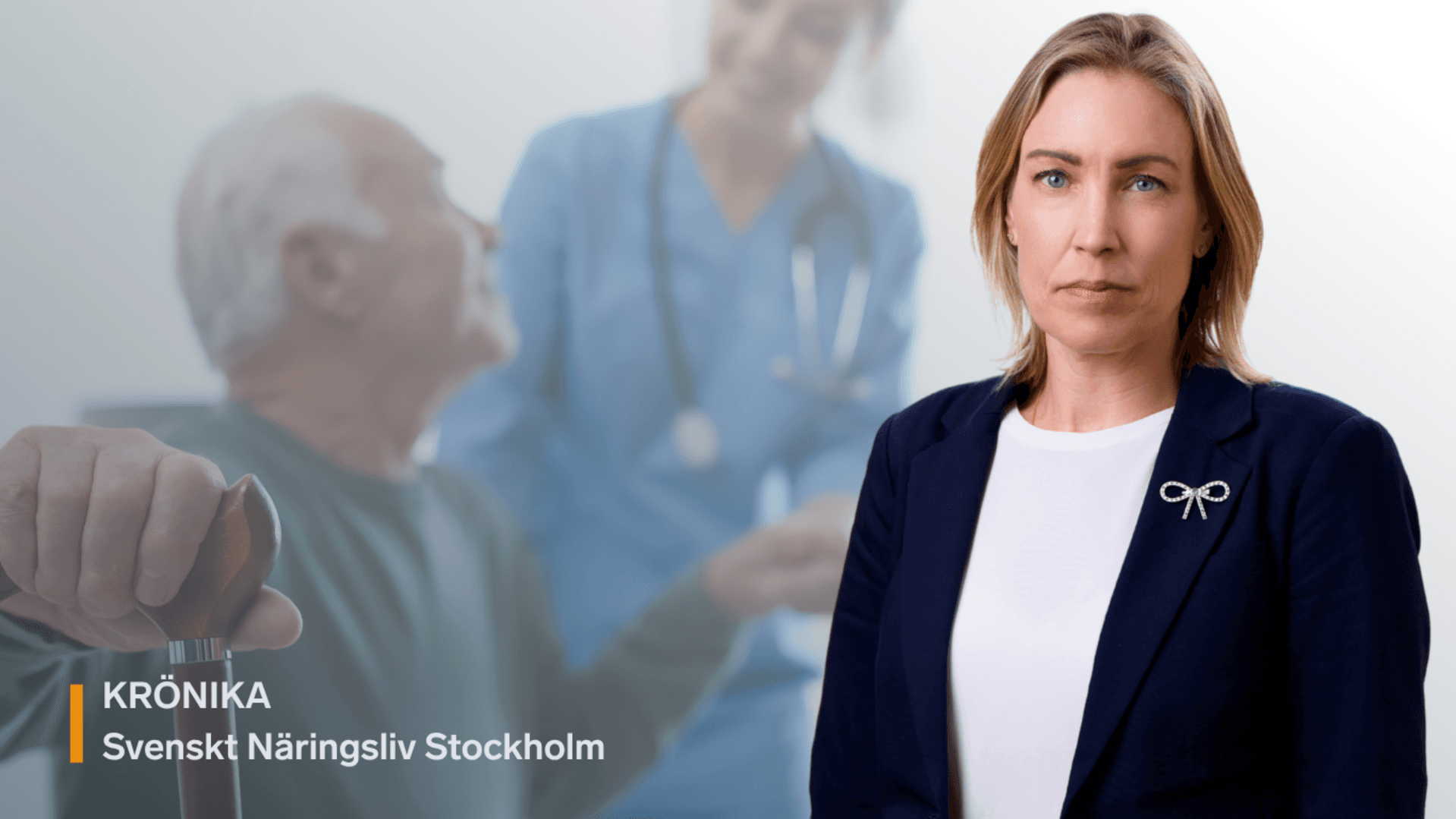 Bildcollage: Annika Bröms och bild från älderomsorg