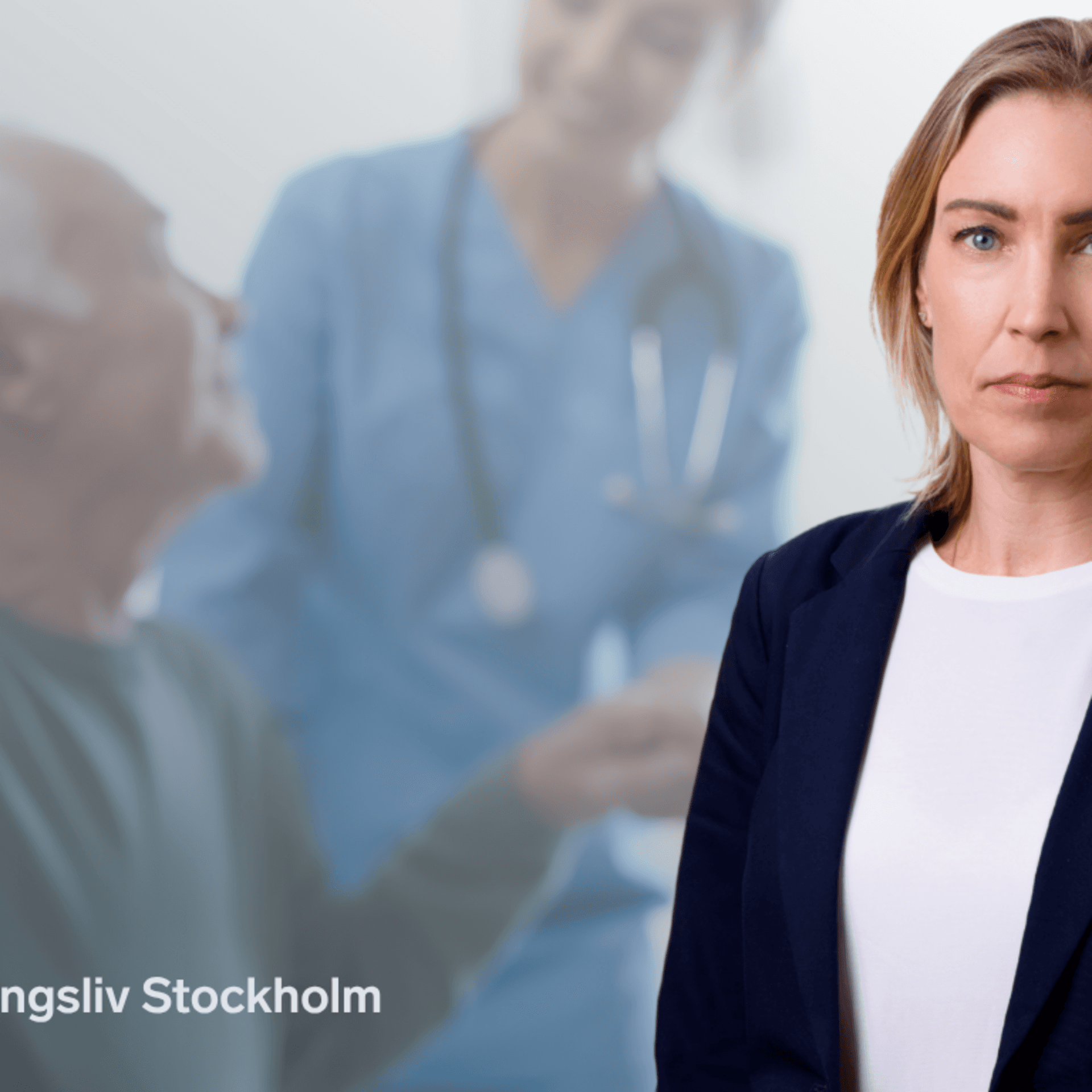 Bildcollage: Annika Bröms och bild från älderomsorg