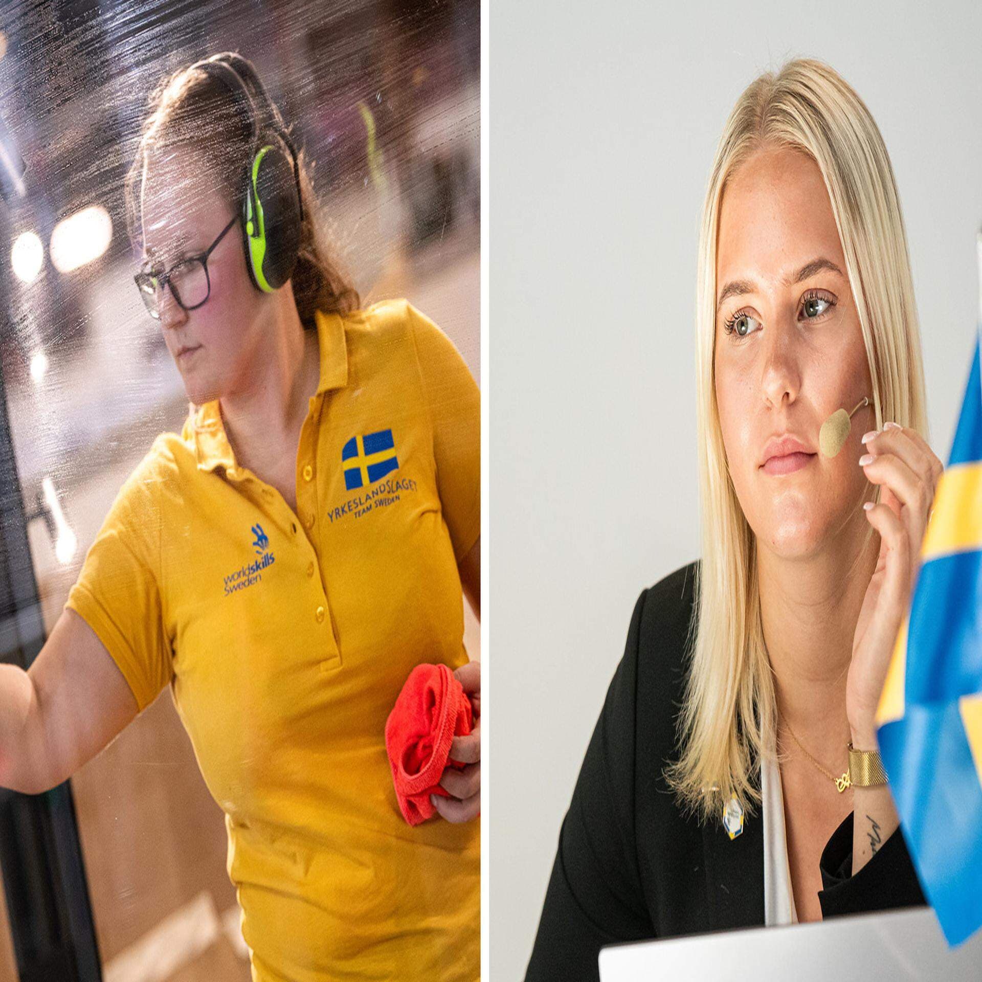 Nelly och Ella under tävlingarna i yrkes-VM