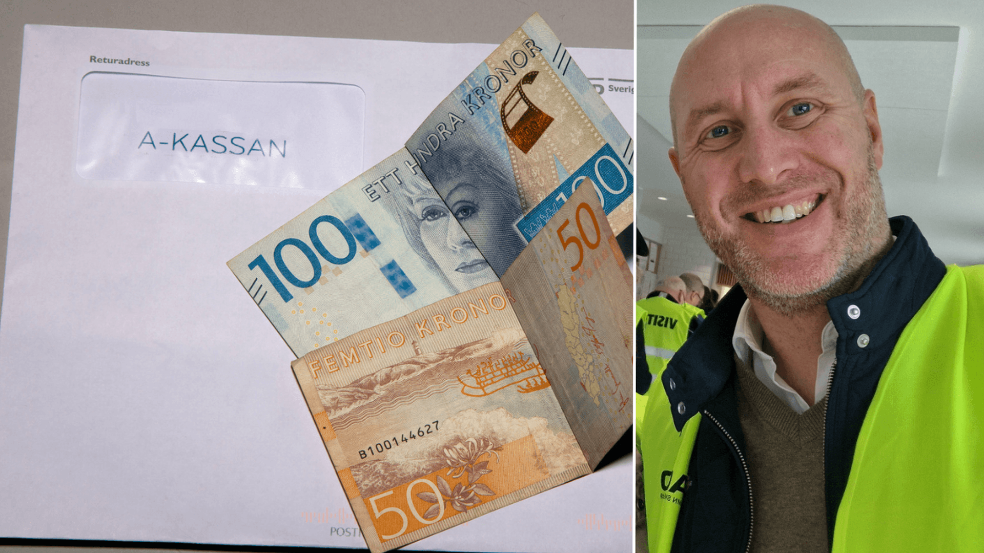 Kollage brev från A-kassan Stefan Andersson