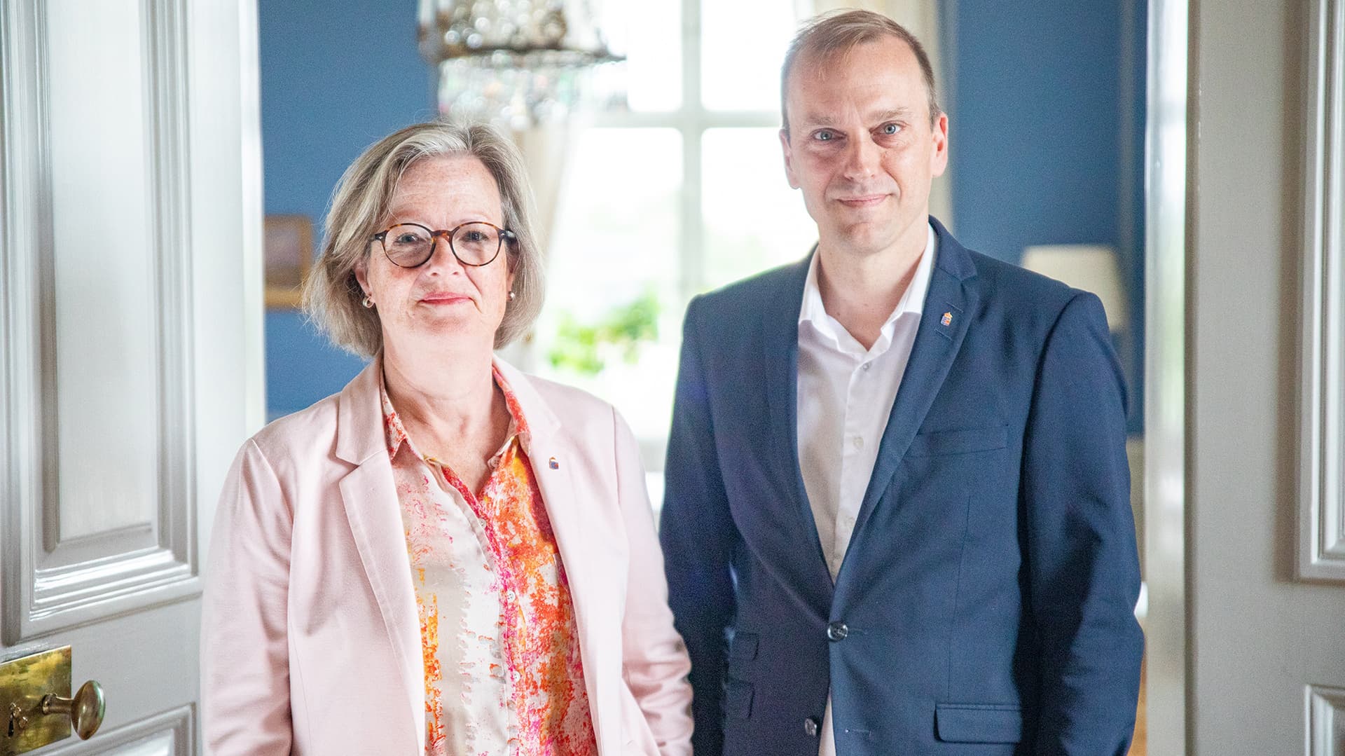 Västernorrlands landshövding Carin Jämtin och länsråd Daniel Gustafsson.