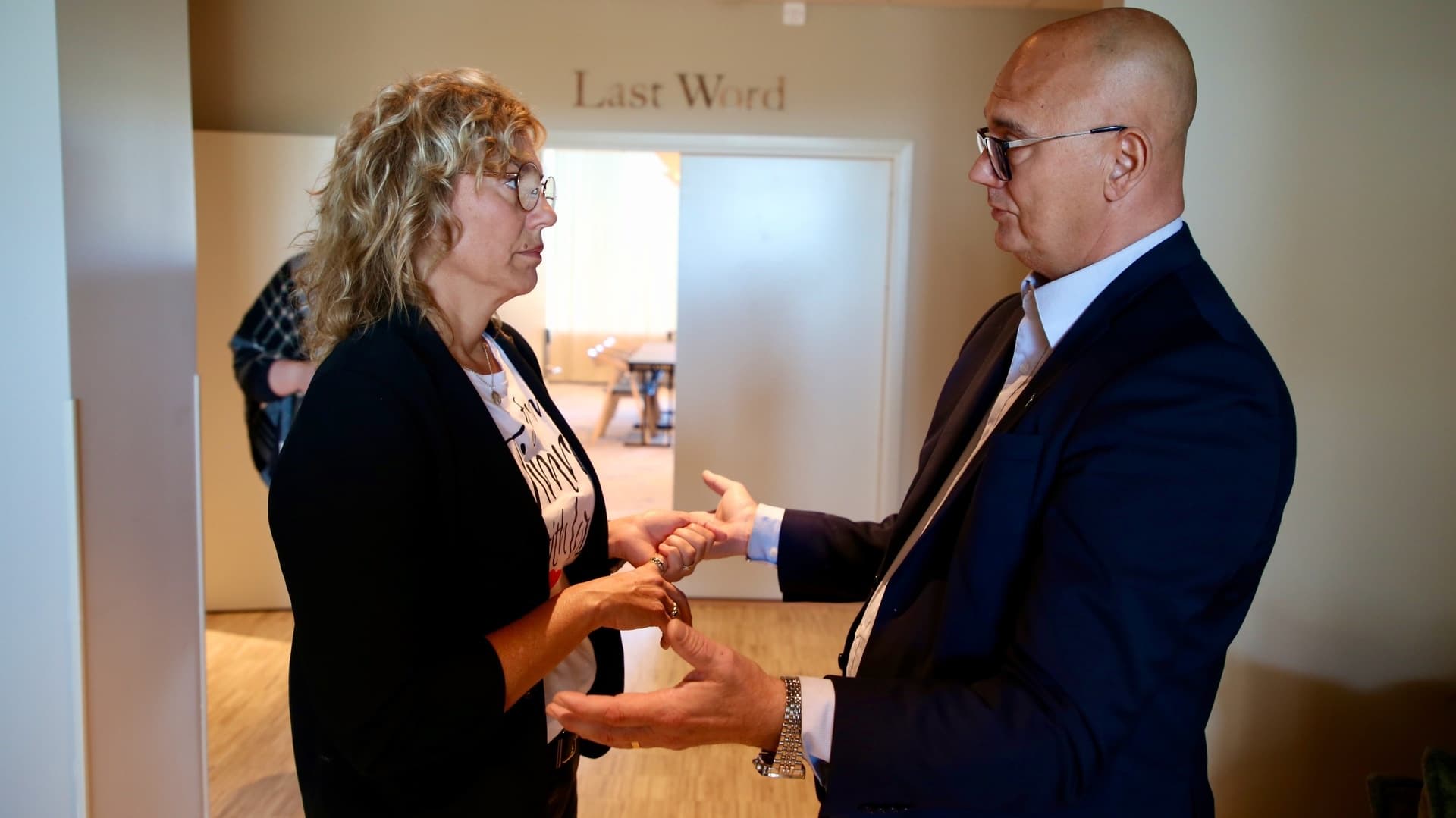 Kate Almroth, näringslivsutvecklare Timrå kommun, och Timrås vice kommunalråd Tony Andersson (M).