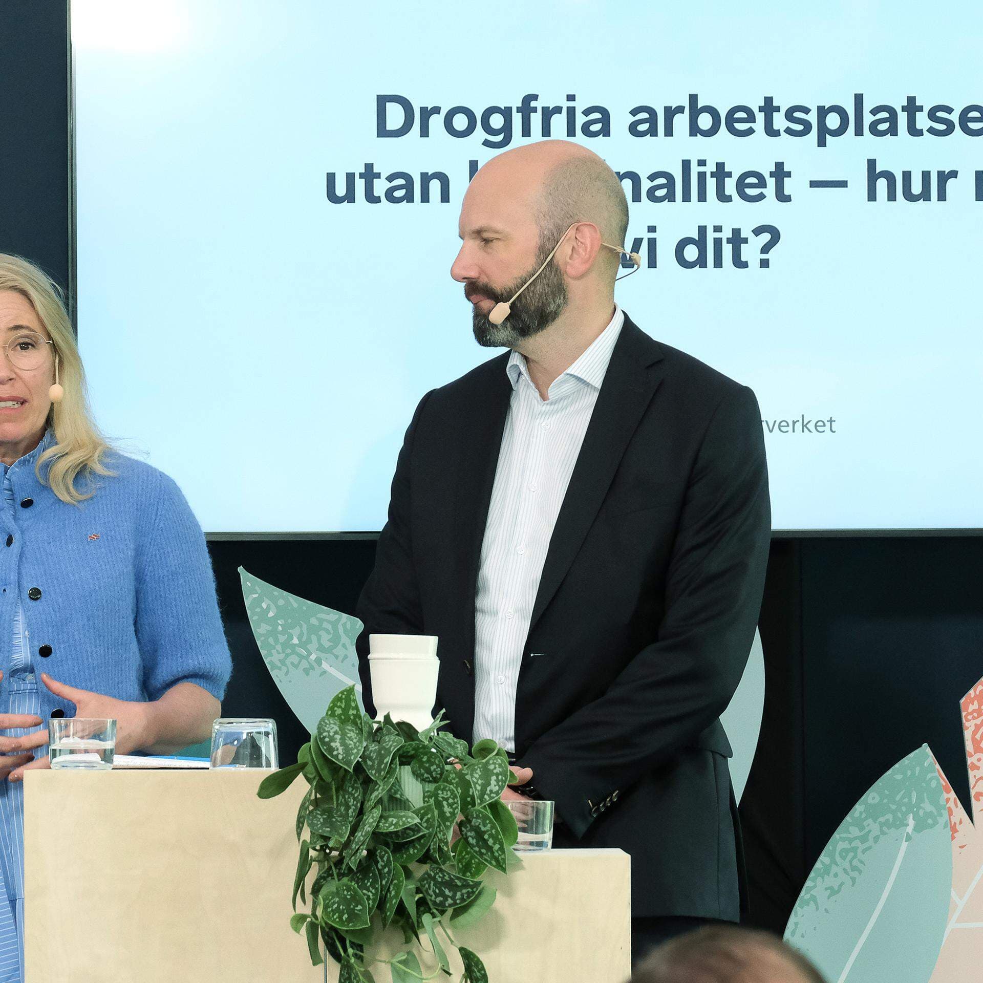 Hanna Schmidt, chefsjurist på Arbetsgivarverket, och Mattias Dahl, vice vd.