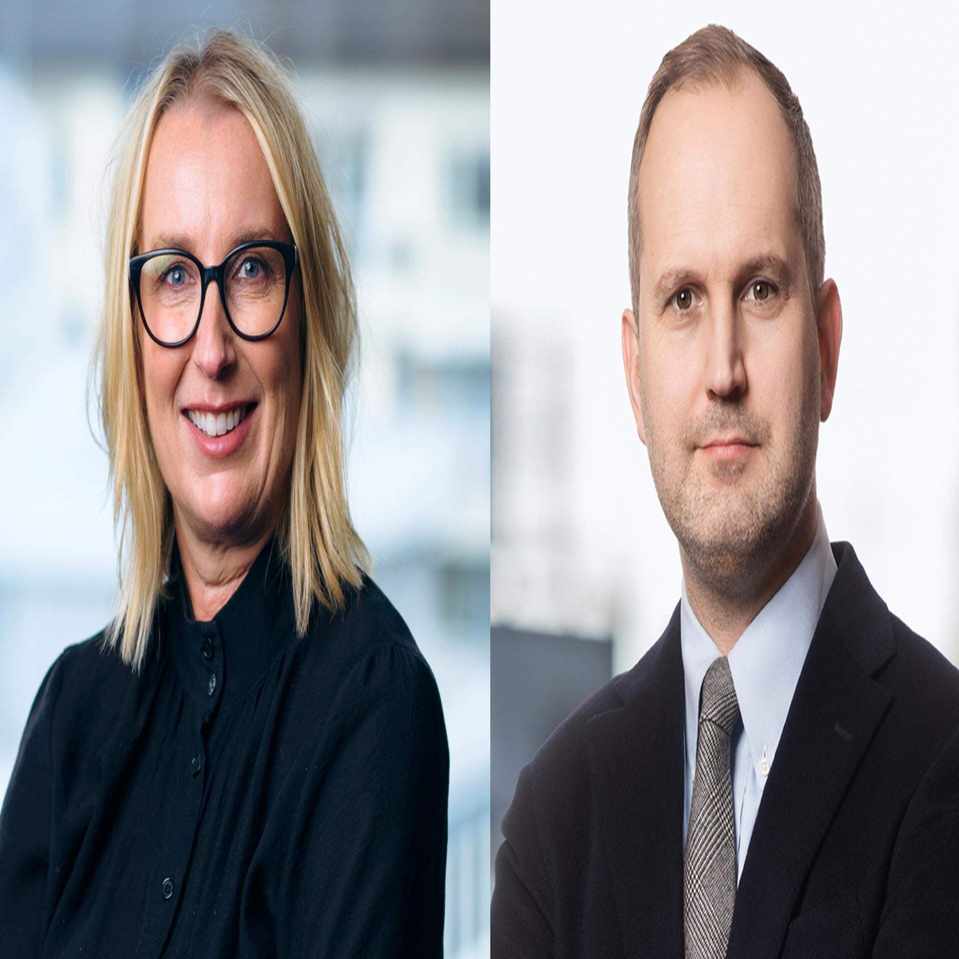 Mia Bernhardsen, avdelningschef kompetensförsörjning, och Emil Görnerup, forskningspolitisk expert.