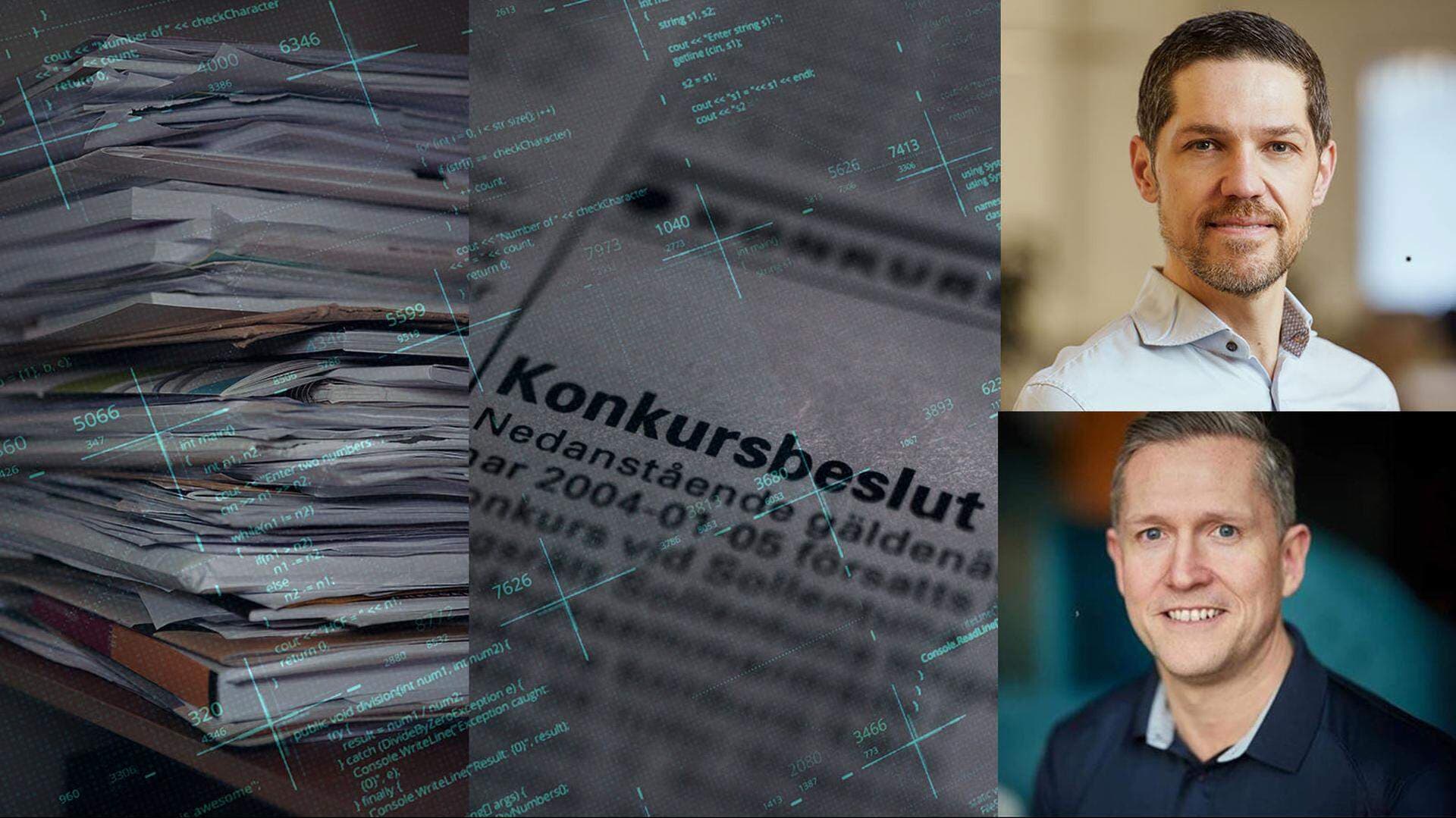 Jens Eriksson, vd på vårdföretaget Aleris, och Mikael Vetterskog, vd på Fårbo Mekaniska.