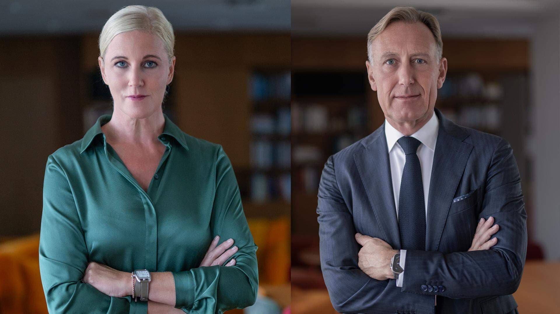 Anna Stellinger, chef för internationella och EU-frågor, och Jan-Olof Jacke, vd.