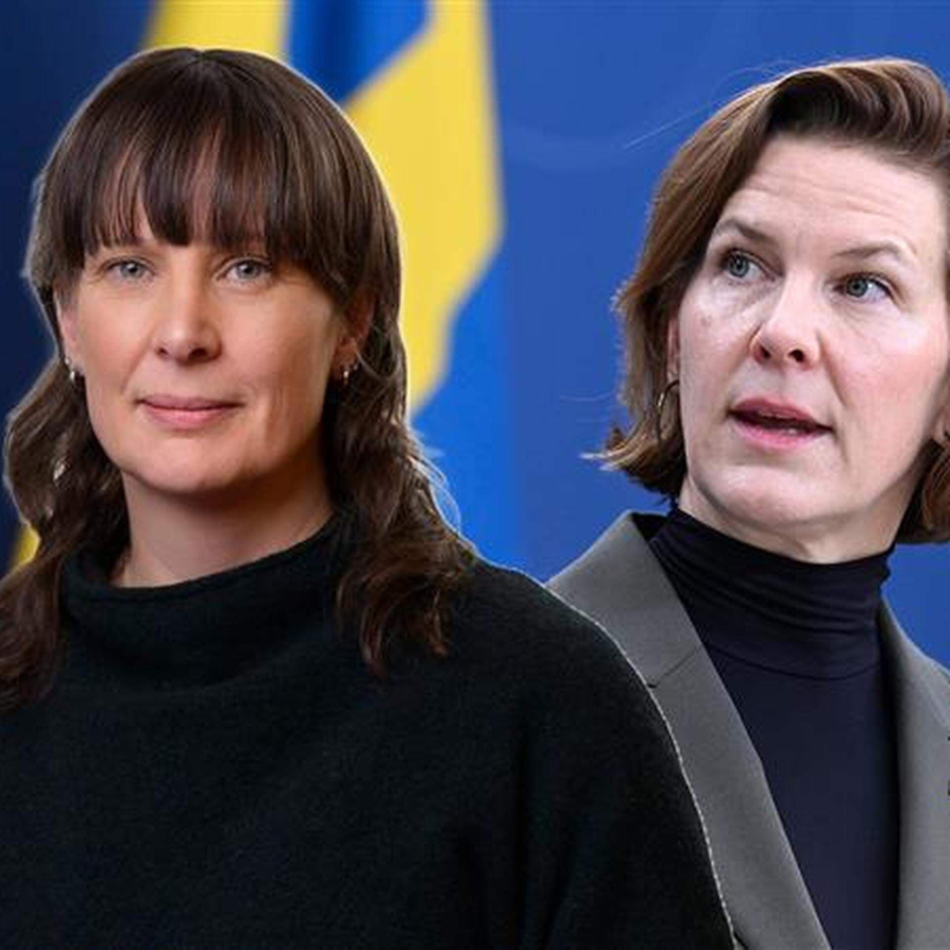 Camilla Gannvik, arbetsrättsjurist och expert på lönebildning, och jämställdhetsminister Nina Larsson (L).