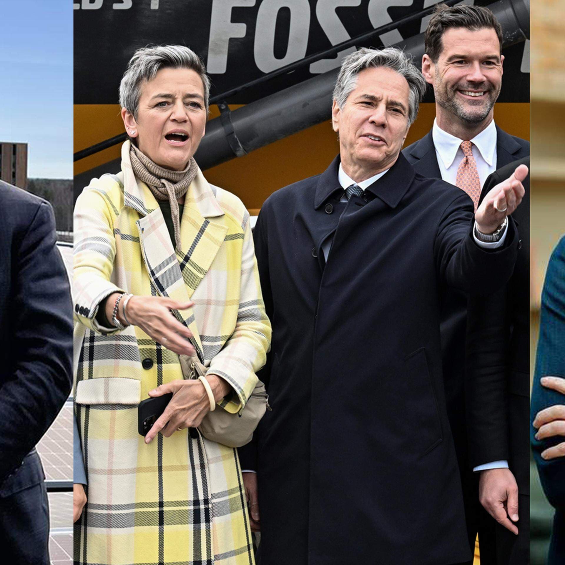 Jacob Wallenberg, ordförande, EU:s handelskommissionär med ansvar för konkurrensfrågor och digitalisering, Margrethe Vestager, USA:s utrikesminister Antony Blinken och Anna Stellinger, chef för internationella frågor.