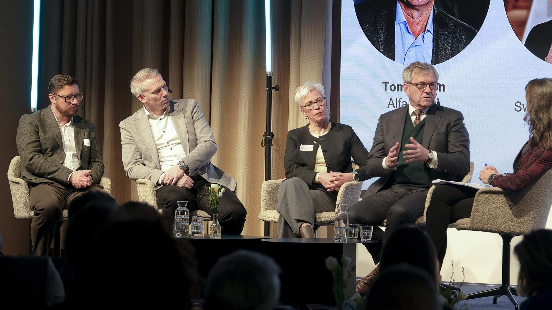 Artem Petrenko, Sigma Software, Anton Svensson, EWES, Tina Karlberg, Sweco, och Tom Erixon, Alfa Laval.