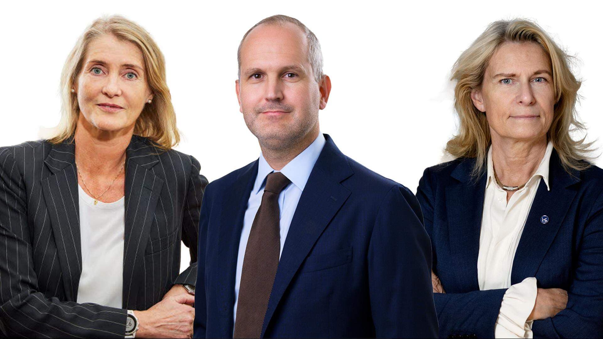 Annika Roos, vd på Jernkontoret, Emil Görnerup, forskningsansvarig, och Katarina Bjelke, generaldirektör för Vetenskapsrådet.