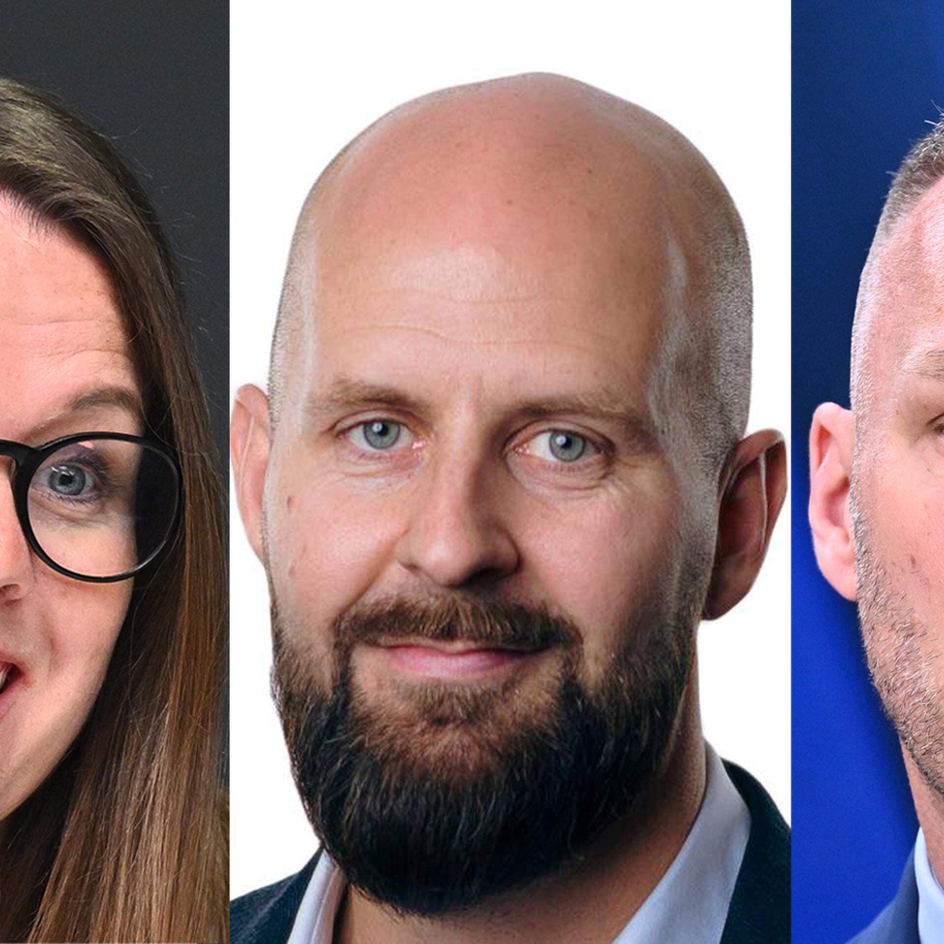 Emelie Värja, chefsekonom SKR, Johan Lidefelt, nationalekonom Svenskt Näringsliv, och Erik Slottner, civilminister (KD).